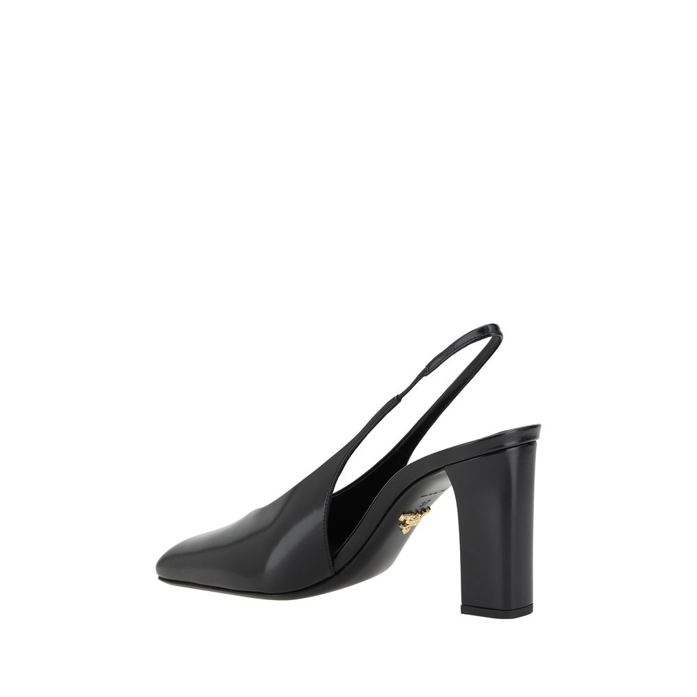 Pantofi cu toc din piele Prada