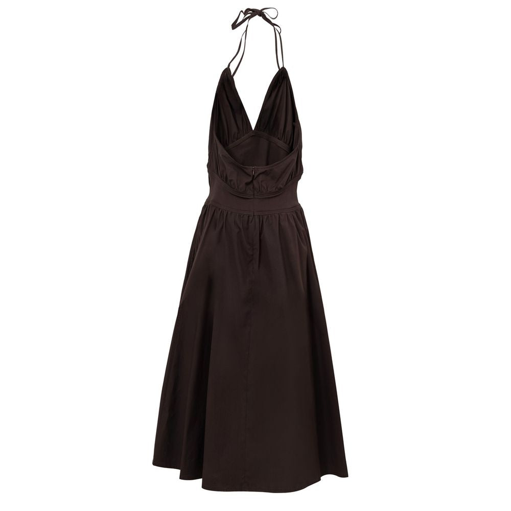 Rochie Bottega Veneta maro din bumbac