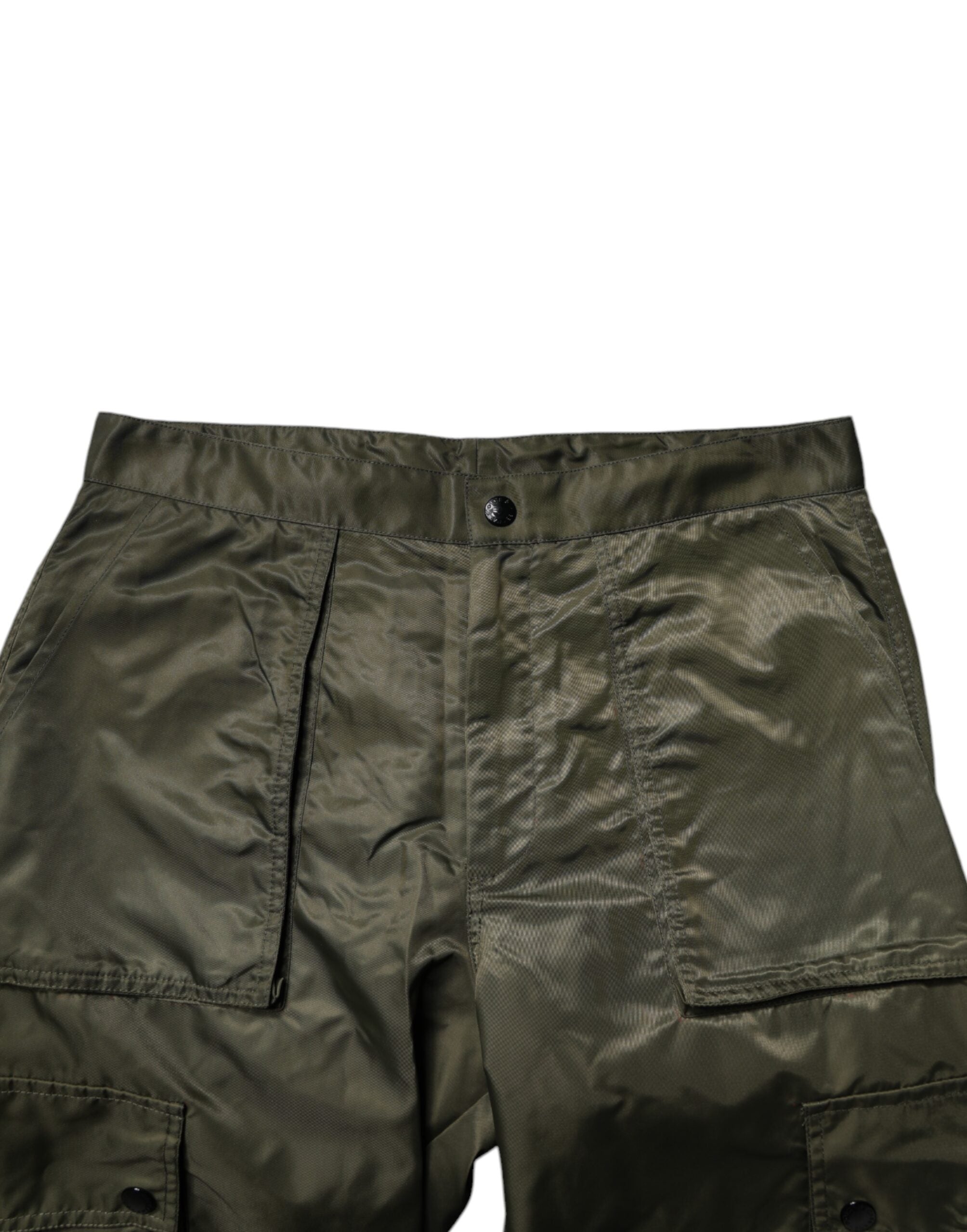 Pantaloni cargo din nailon verde închis Dolce &amp; Gabbana