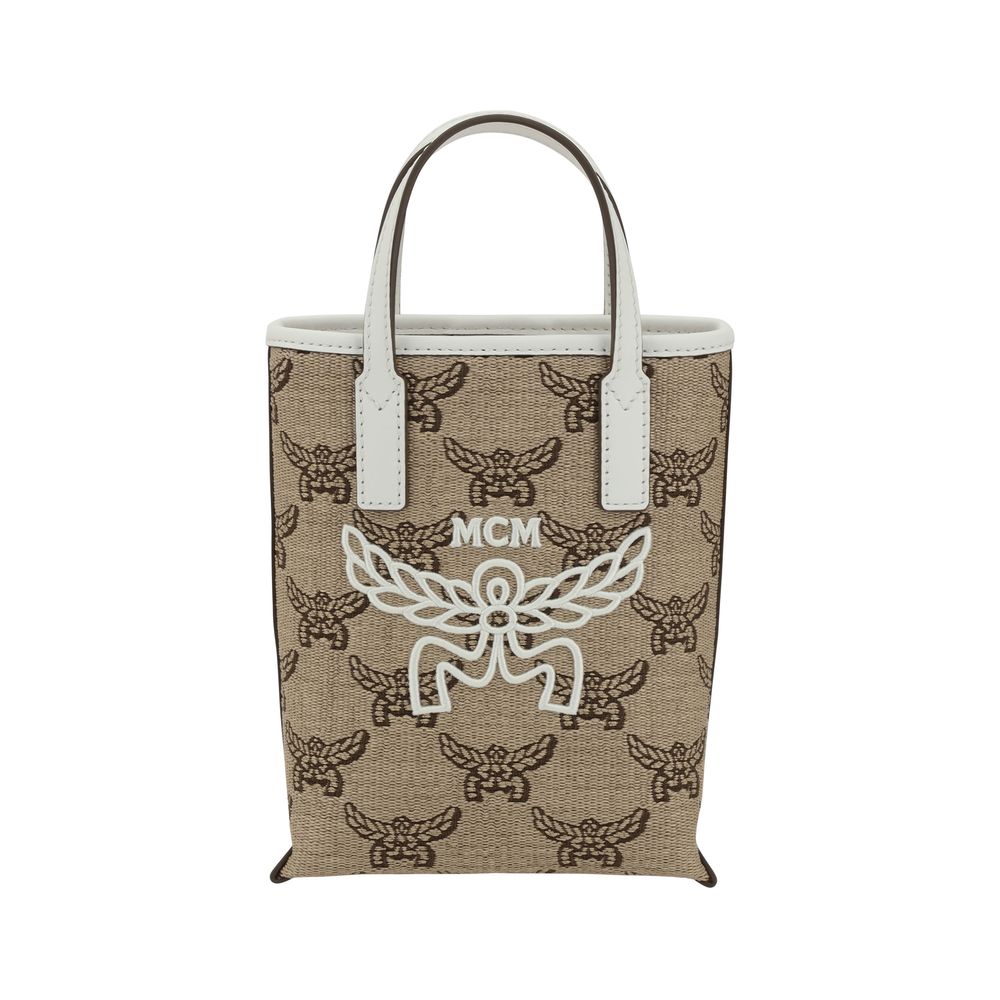 MCM Raffia-Tragetasche