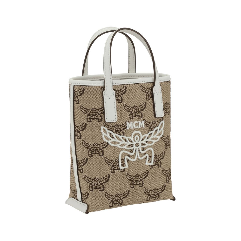MCM Raffia-Tragetasche
