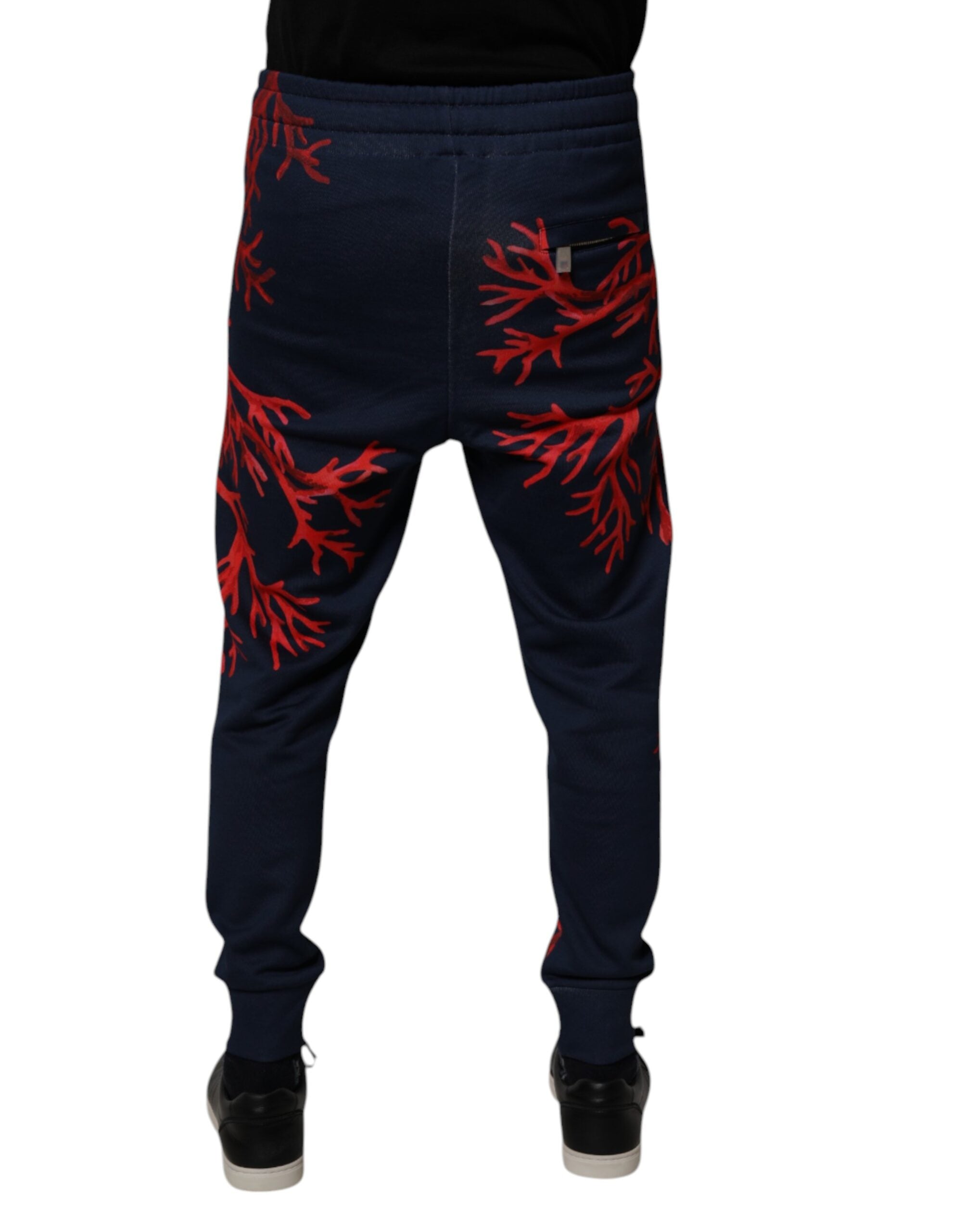 Dolce &amp; Gabbana Dunkelblaue Korallen Jogger Herren Jogginghose Hose