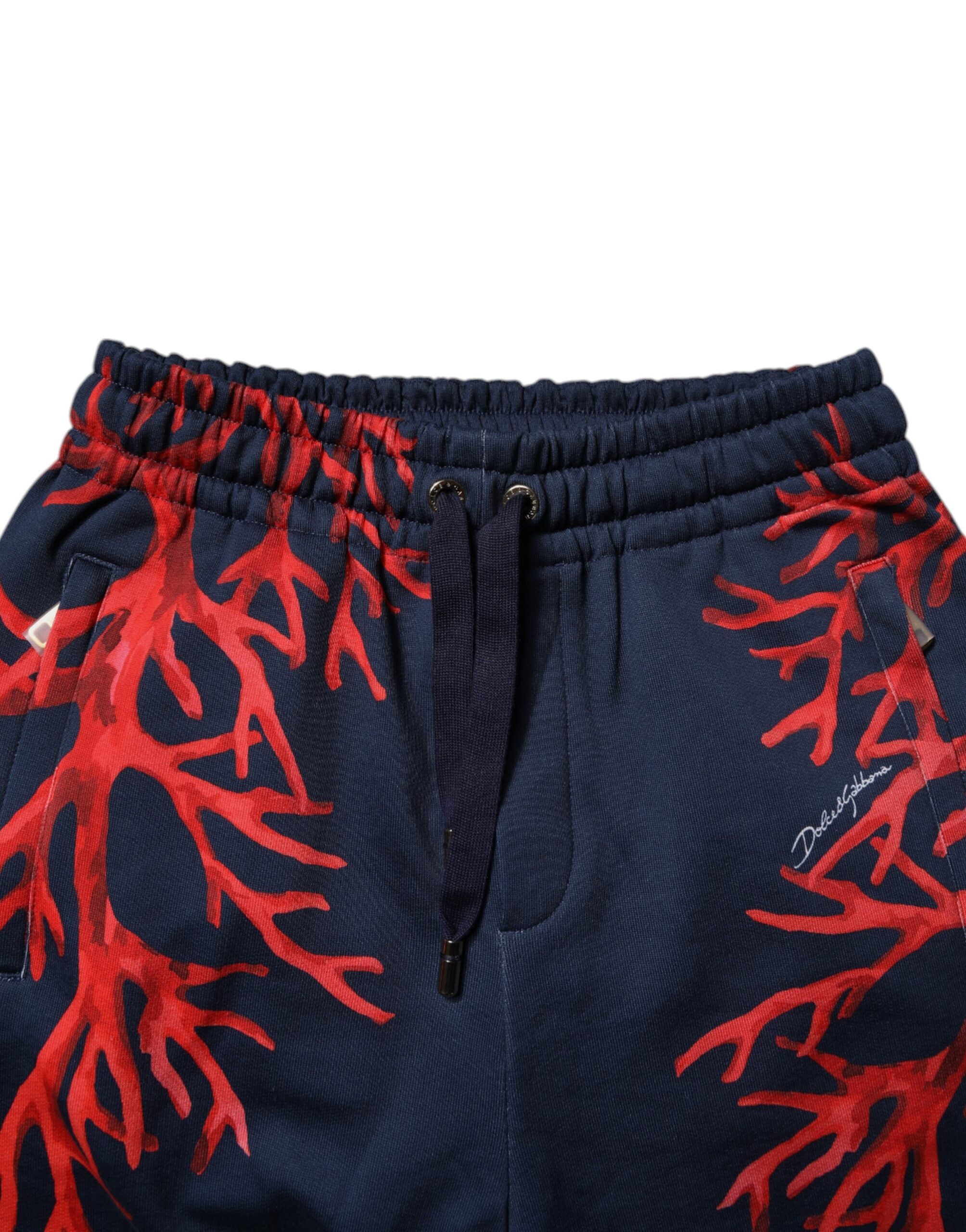 Dolce &amp; Gabbana Dunkelblaue Korallen Jogger Herren Jogginghose Hose