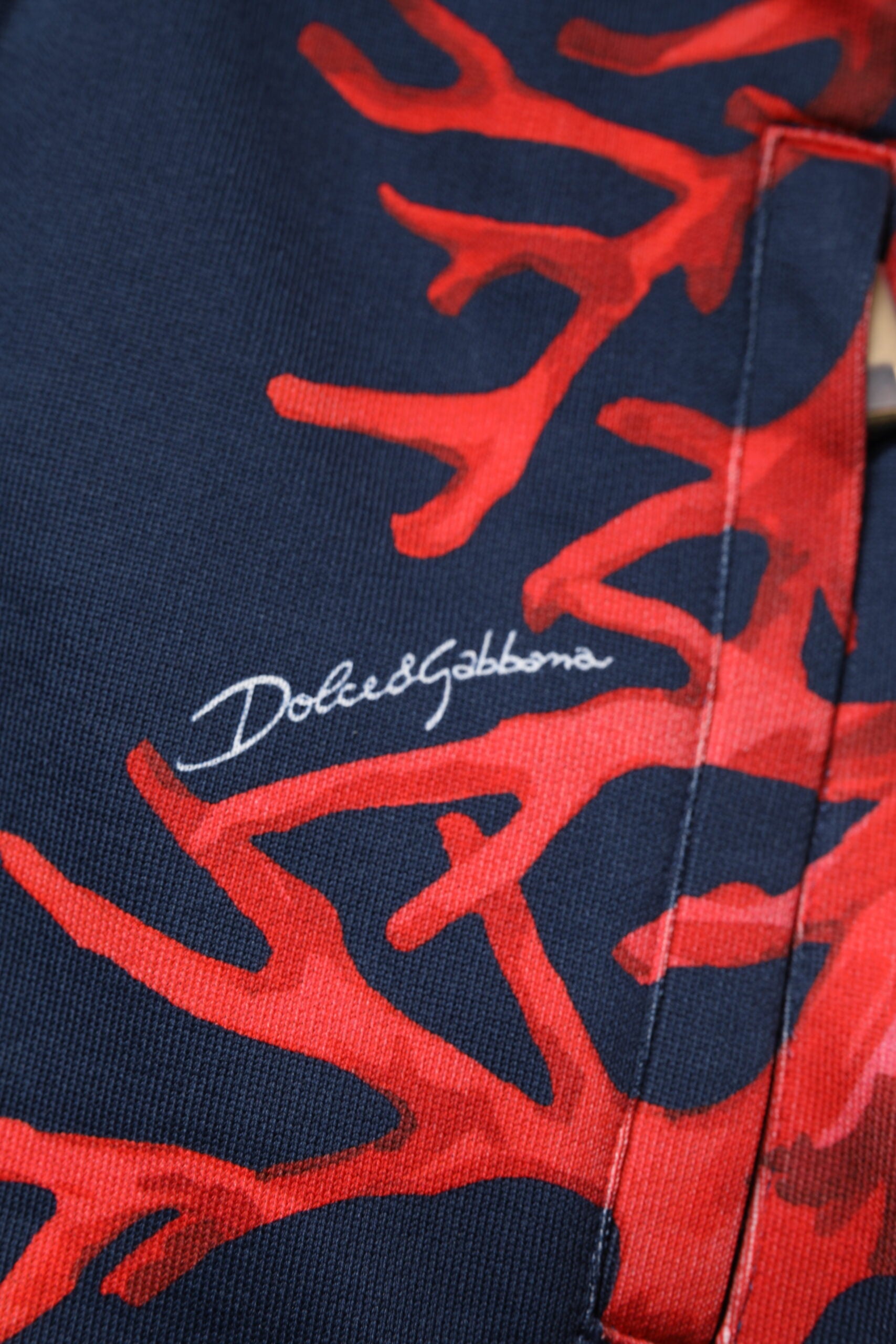 Dolce &amp; Gabbana Dunkelblaue Korallen Jogger Herren Jogginghose Hose