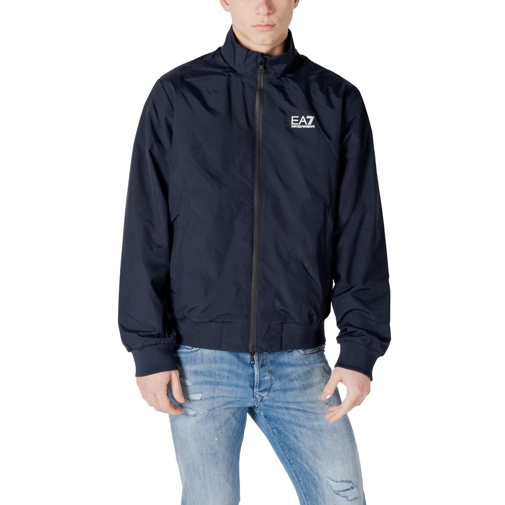 EA7 Emporio Armani Blue Polyamide Jackets & Coat