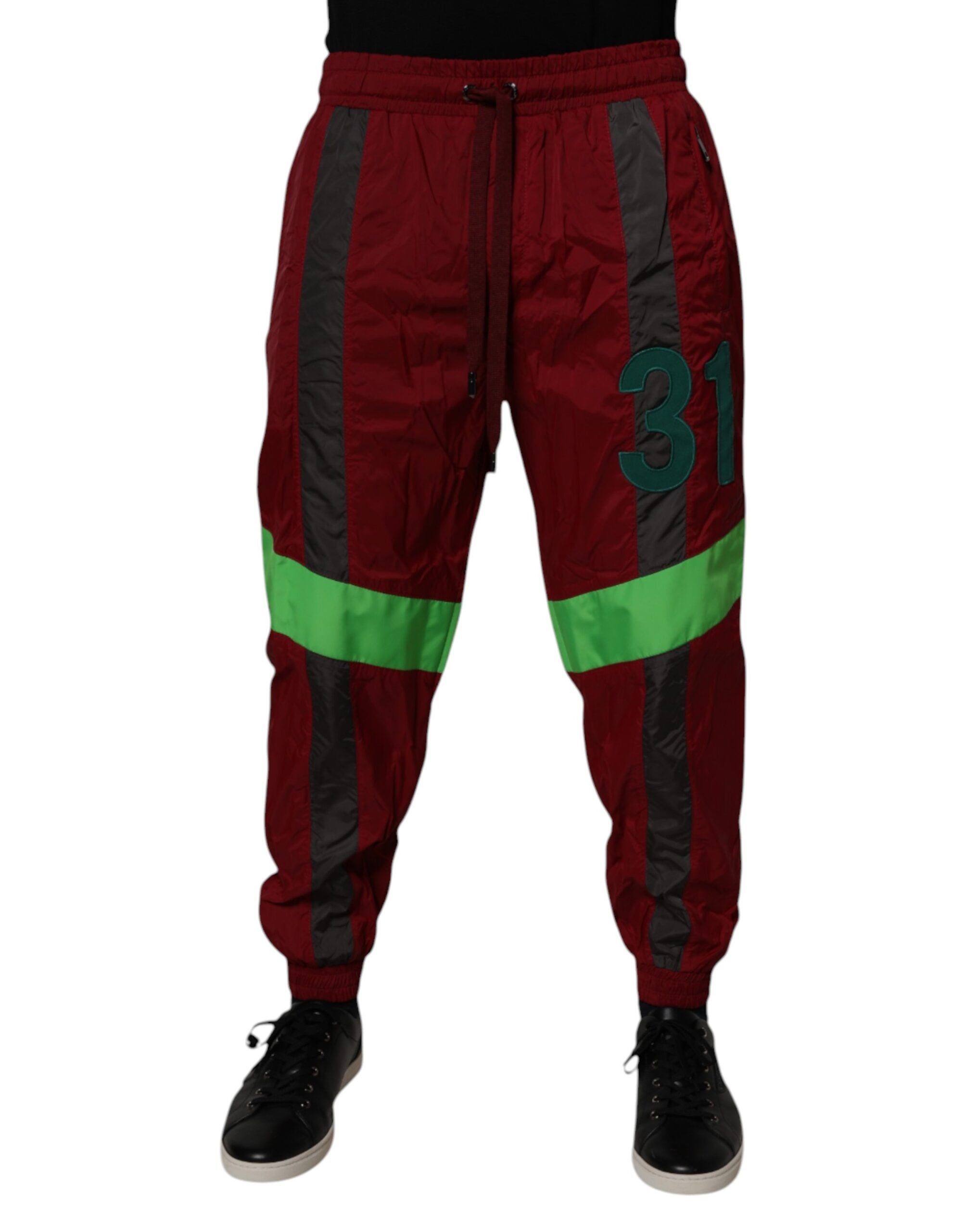 Dolce &amp; Gabbana Kastanienbraune Jogginghose aus Nylon für Herren