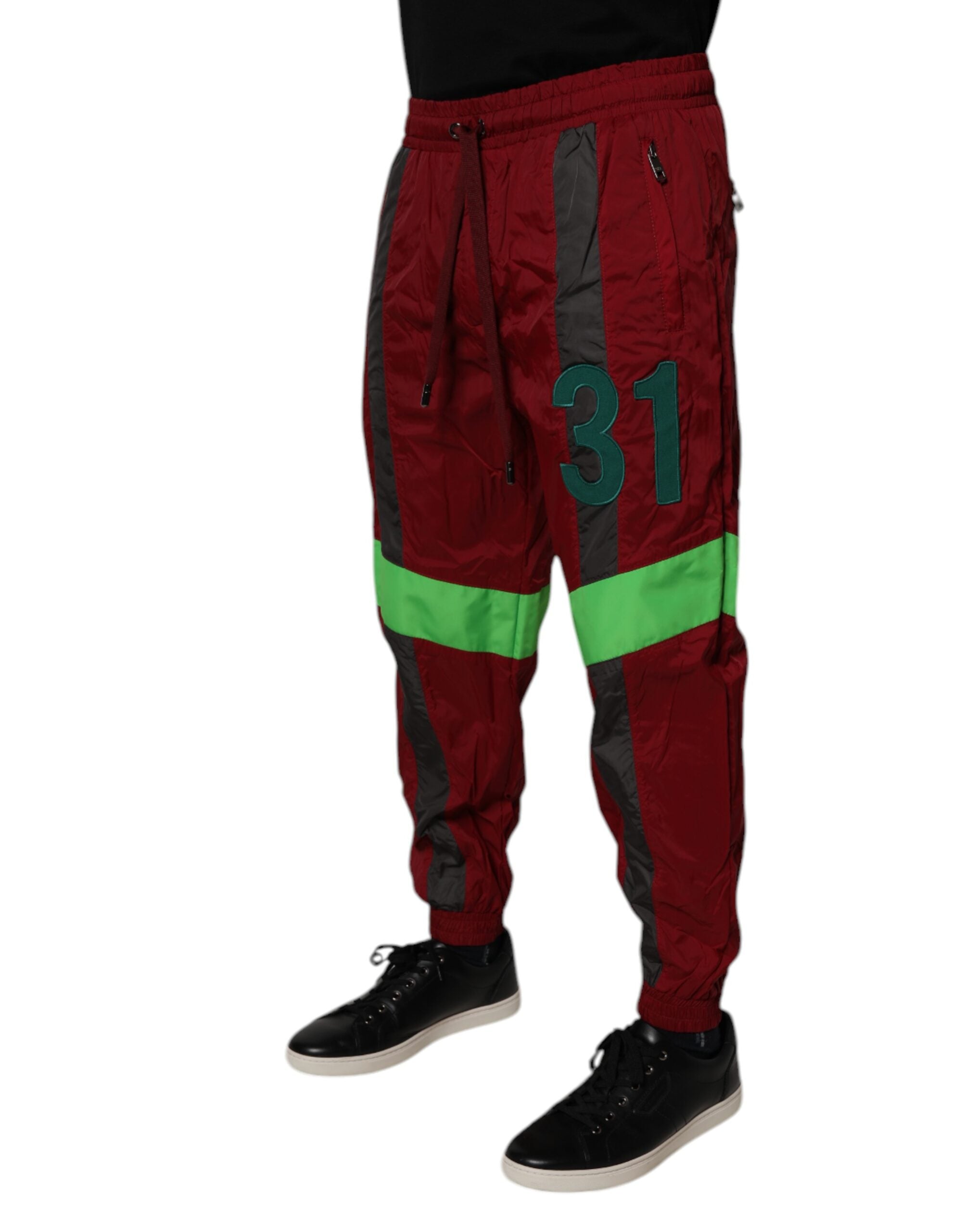 Dolce &amp; Gabbana Kastanienbraune Jogginghose aus Nylon für Herren