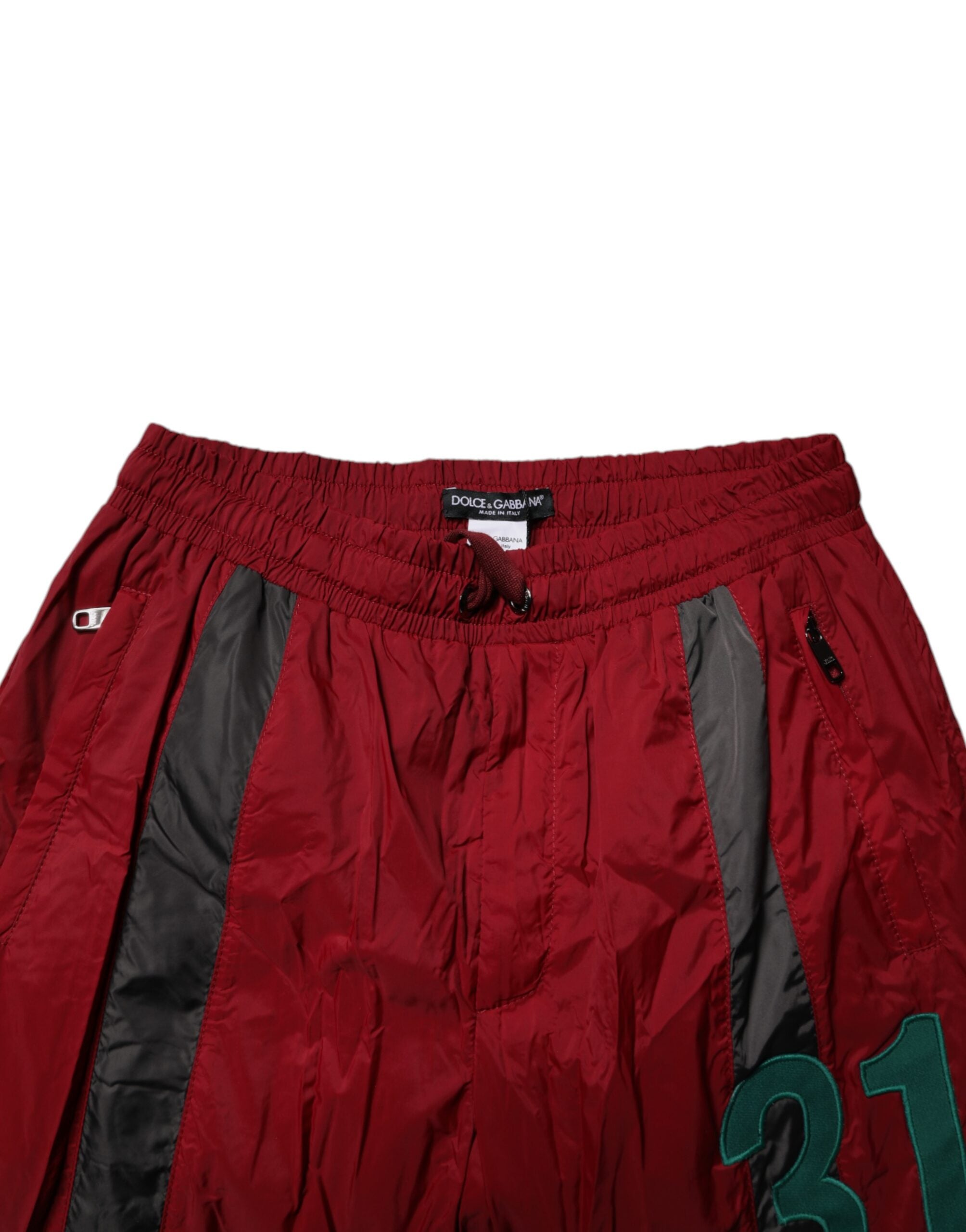Dolce &amp; Gabbana Kastanienbraune Jogginghose aus Nylon für Herren