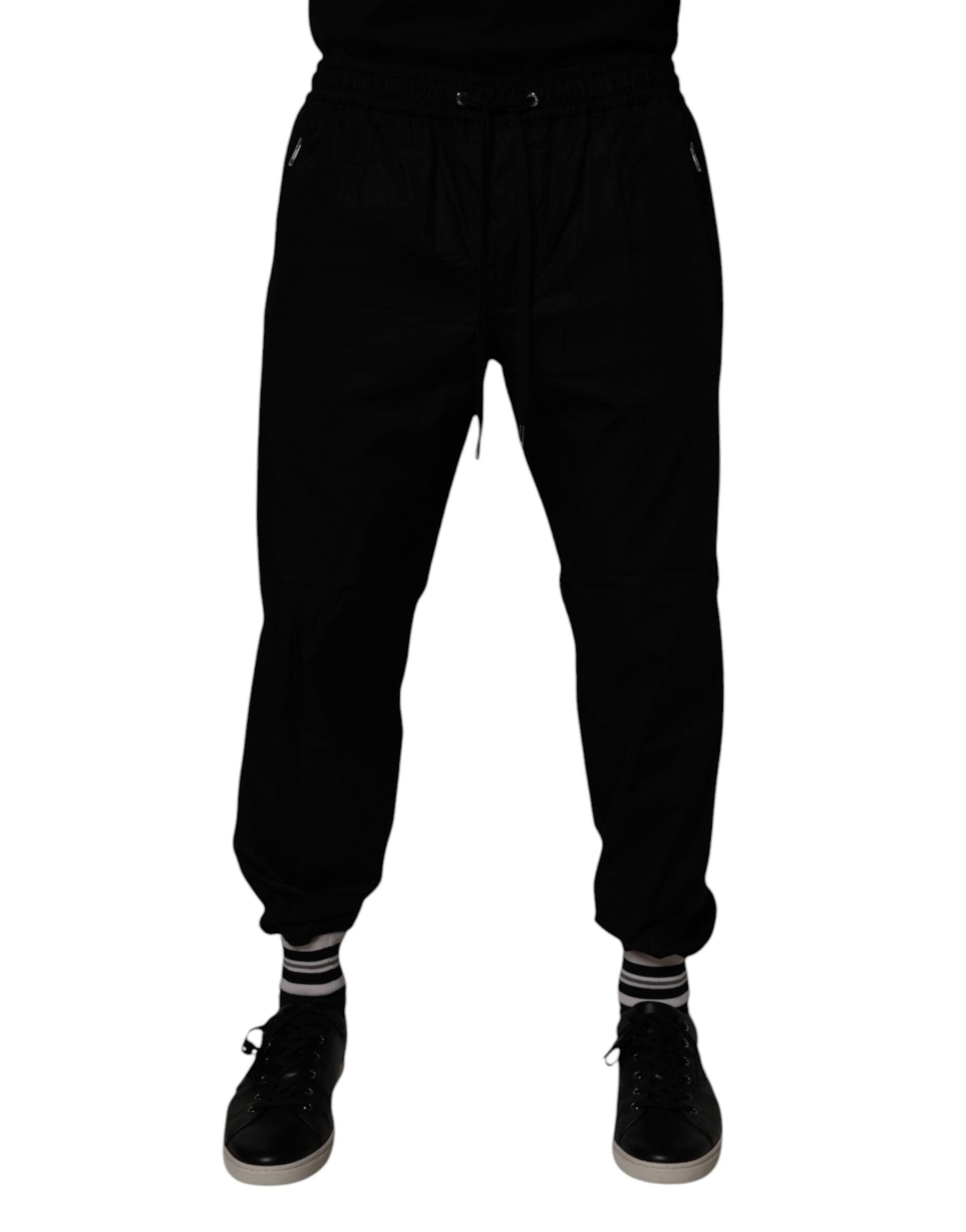 Dolce &amp; Gabbana Schwarze Jogginghose aus Baumwolle für Herren