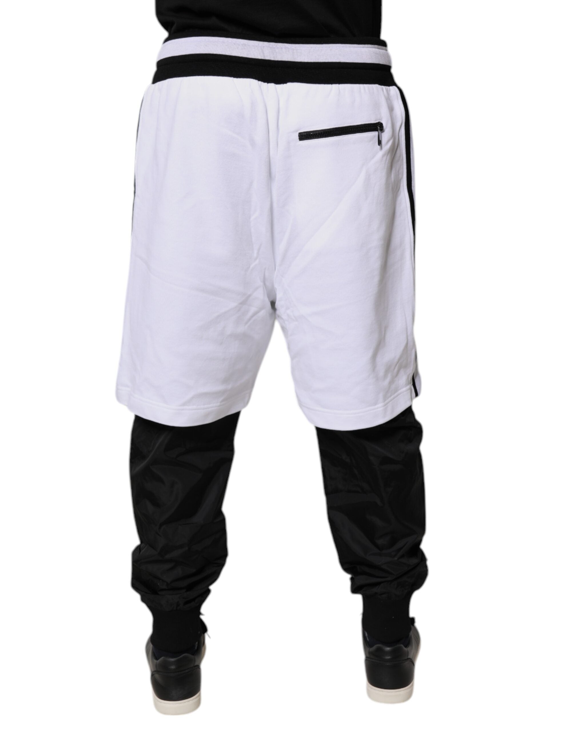 Dolce &amp; Gabbana – Jogginghose aus Baumwolle in Schwarz und Weiß
