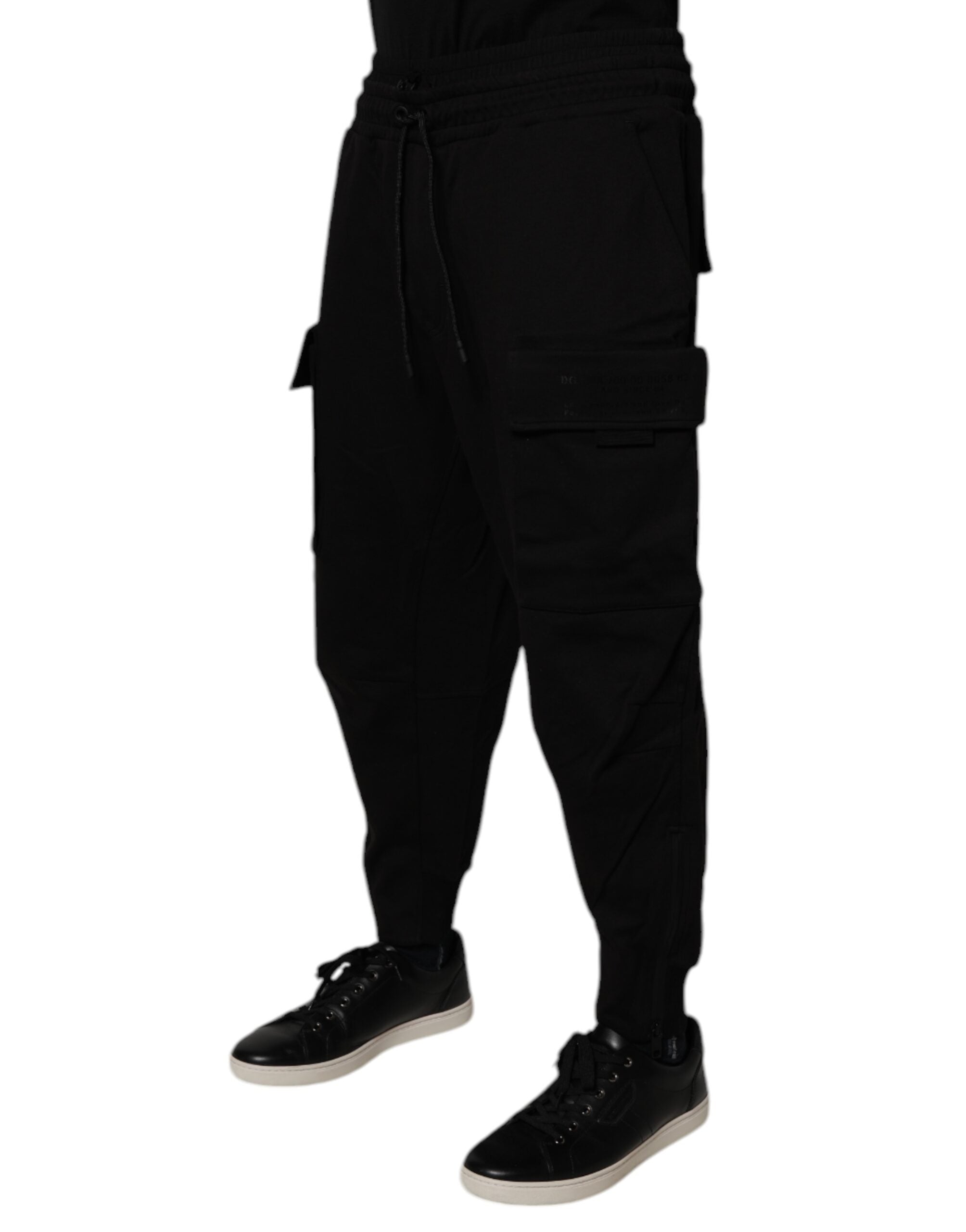 Dolce &amp; Gabbana Schwarze Cargo-Jogginghose aus Baumwolle für Herren
