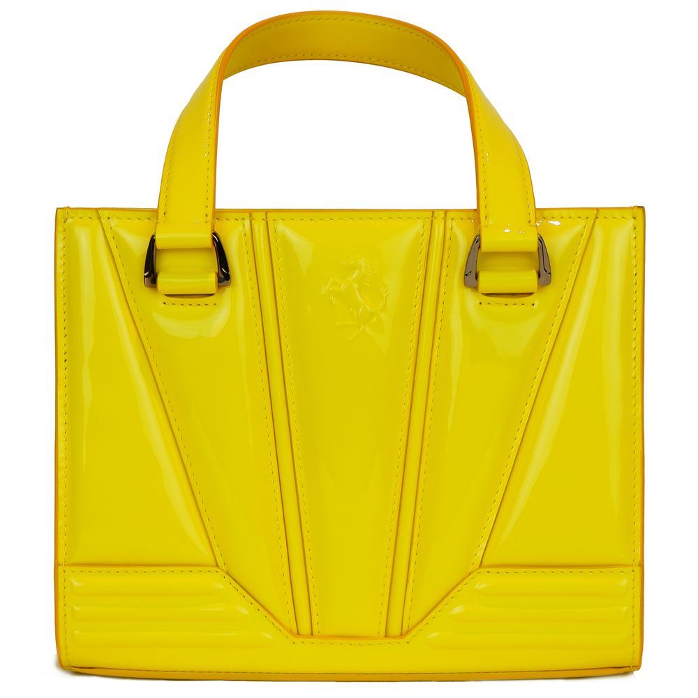 Ferrari Gelbe Lederhandtasche