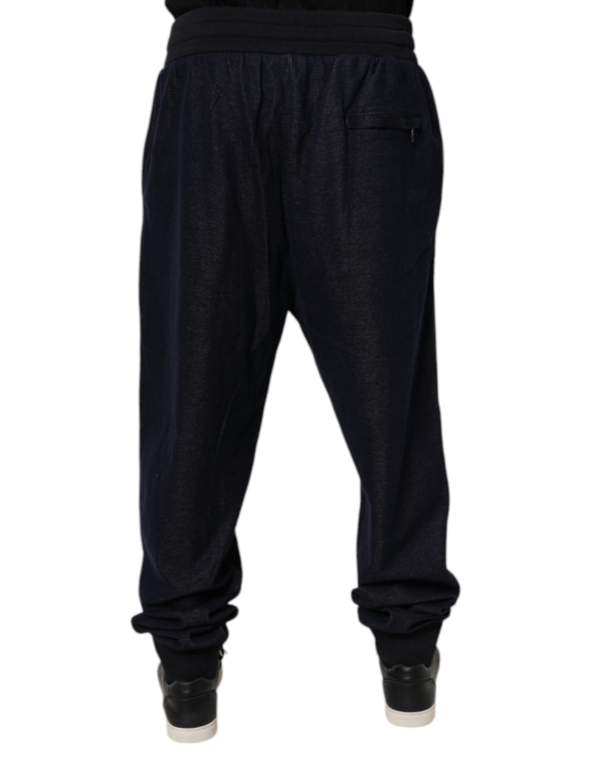 Dolce &amp; Gabbana – Schwarze Jogginghose aus Jacquard-Baumwolle