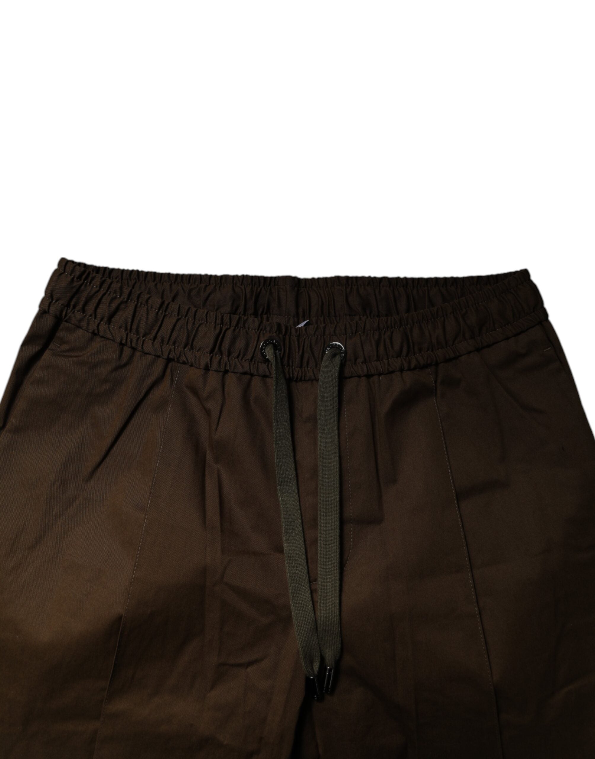 Dolce &amp; Gabbana – Jogginghose aus Baumwollstretch in Braun