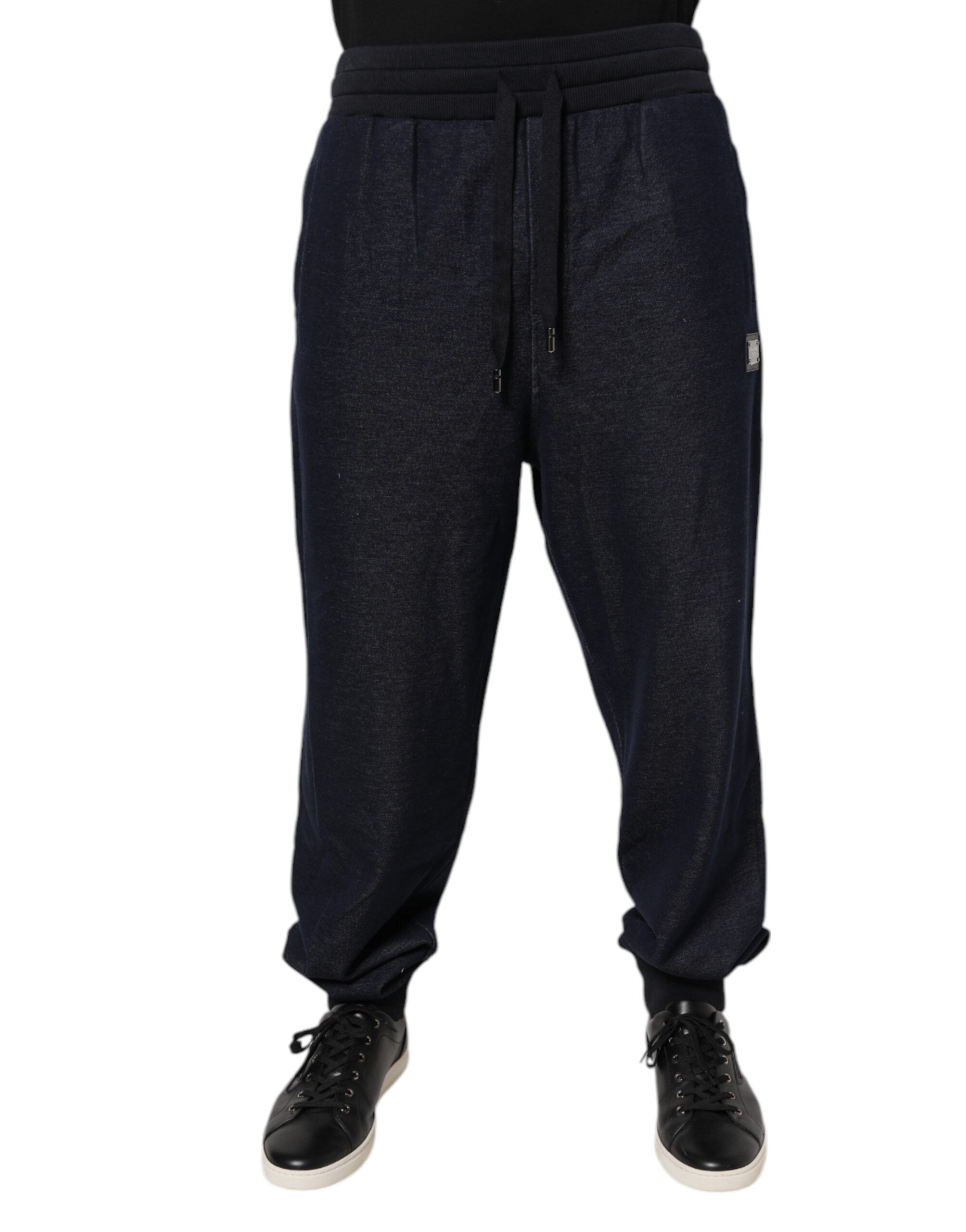 Dolce &amp; Gabbana Schwarze Jacquard-Jogginghose für Herren
