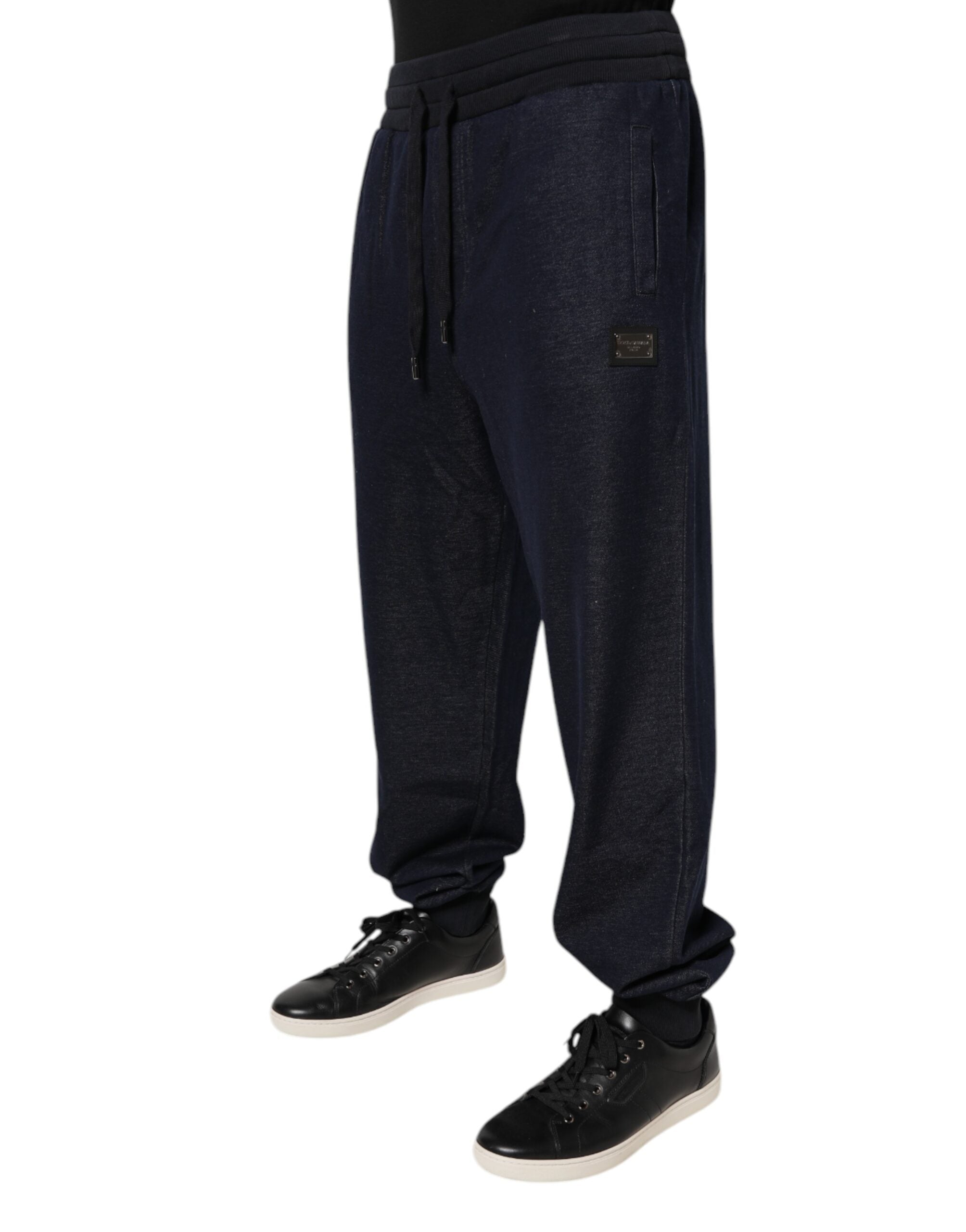 Dolce &amp; Gabbana Schwarze Jacquard-Jogginghose für Herren