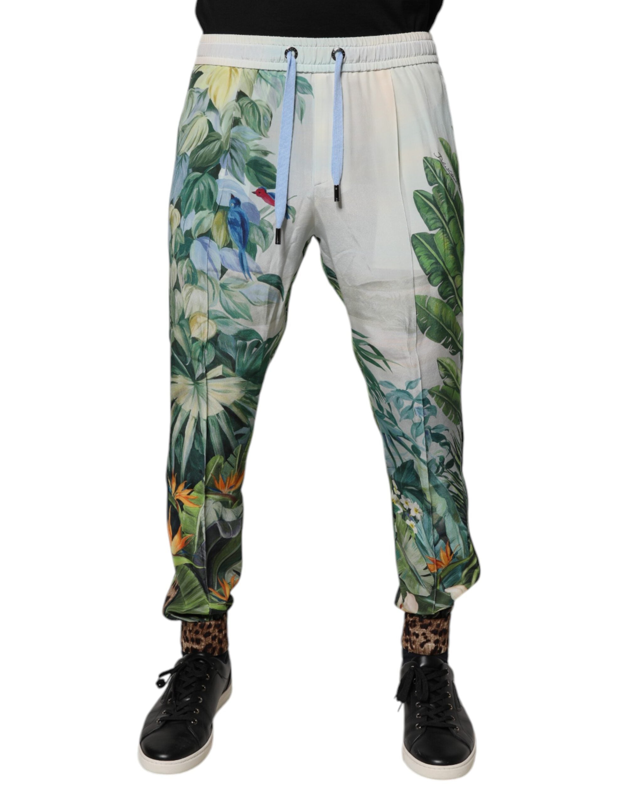 Dolce &amp; Gabbana – Mehrfarbige Jogginghose mit tropischem Muster