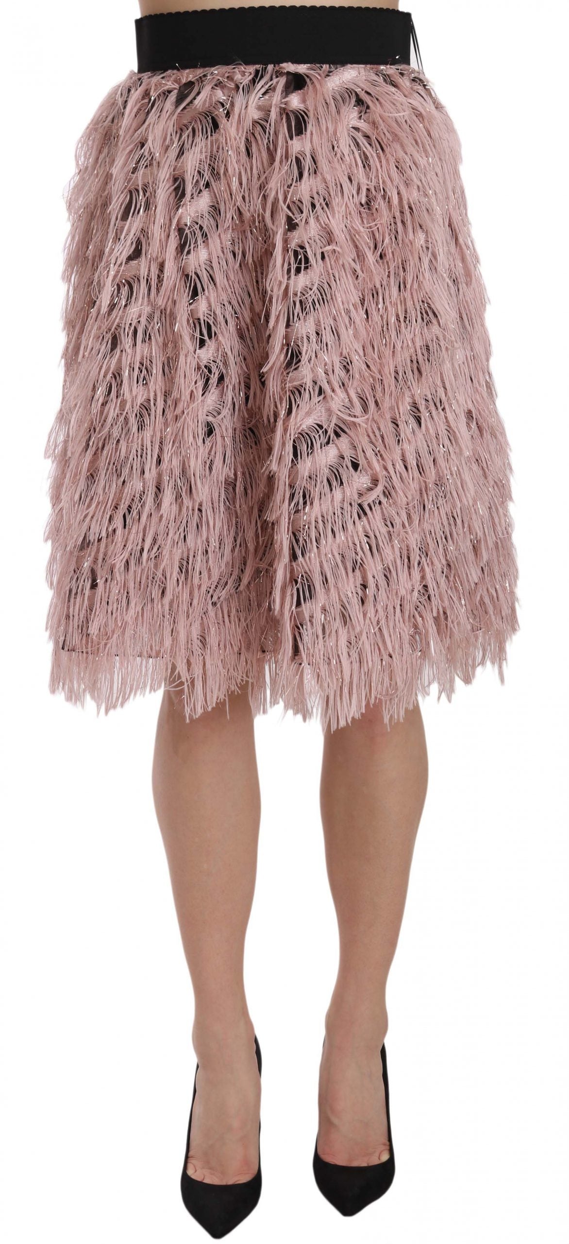 Dolce &amp; Gabbana High Fashion-Rock mit breiter elastischer Taille