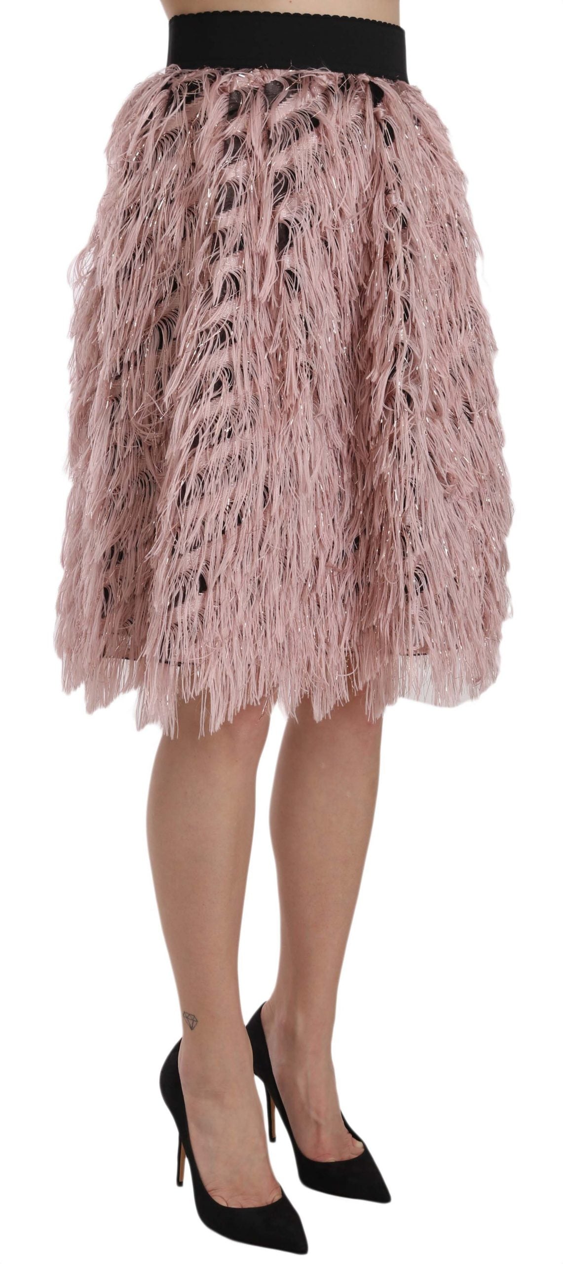 Dolce &amp; Gabbana High Fashion-Rock mit breiter elastischer Taille