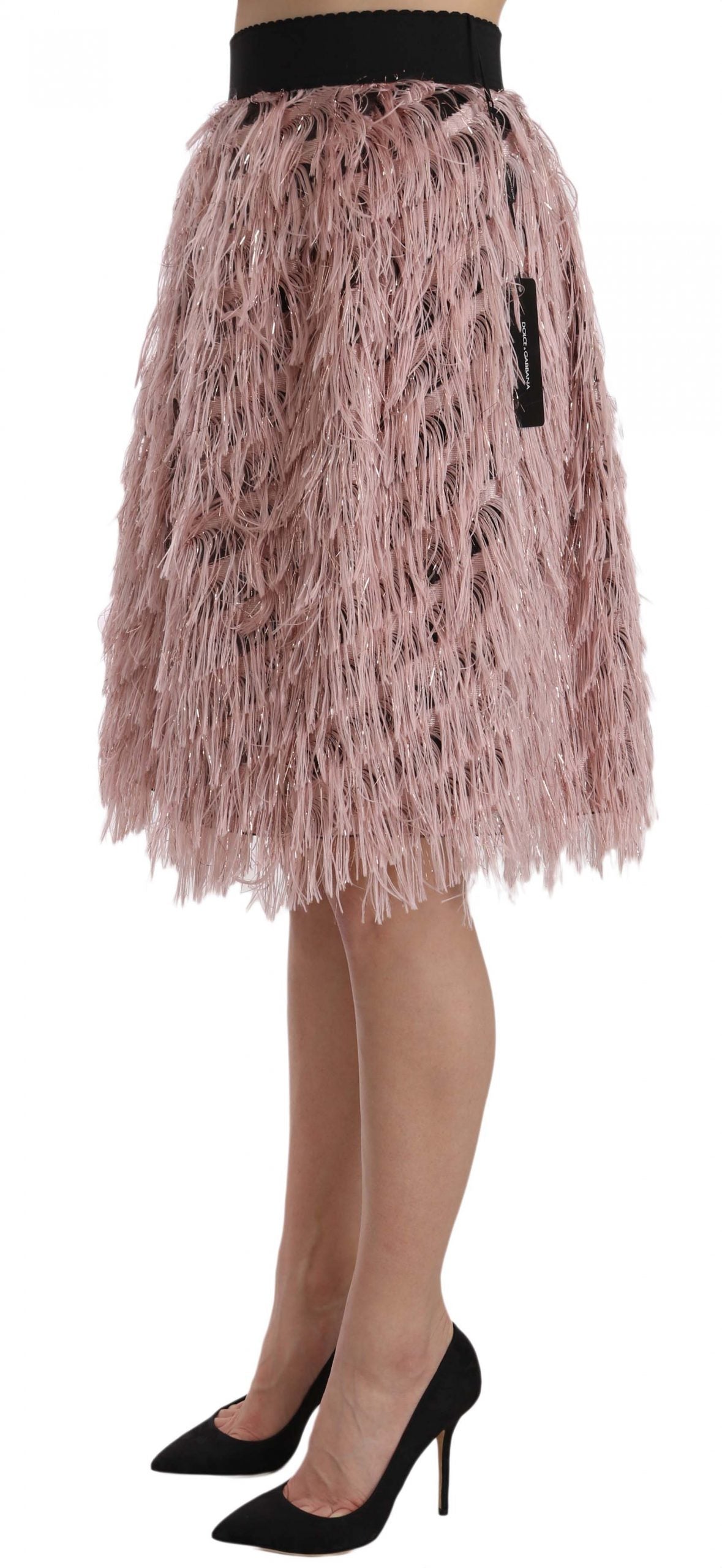 Dolce &amp; Gabbana High Fashion-Rock mit breiter elastischer Taille