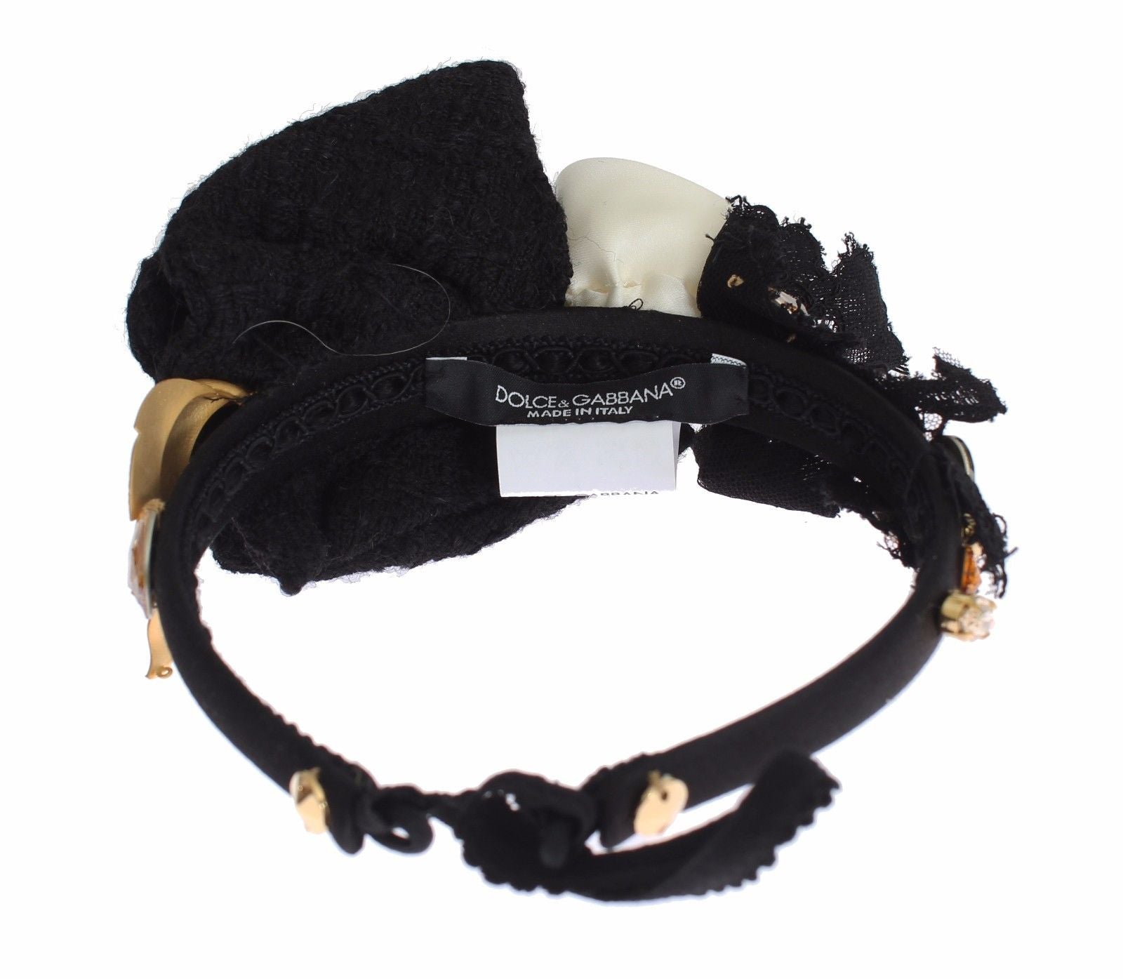 Diademă elegantă din mătase cu cristale Dolce &amp; Gabbana
