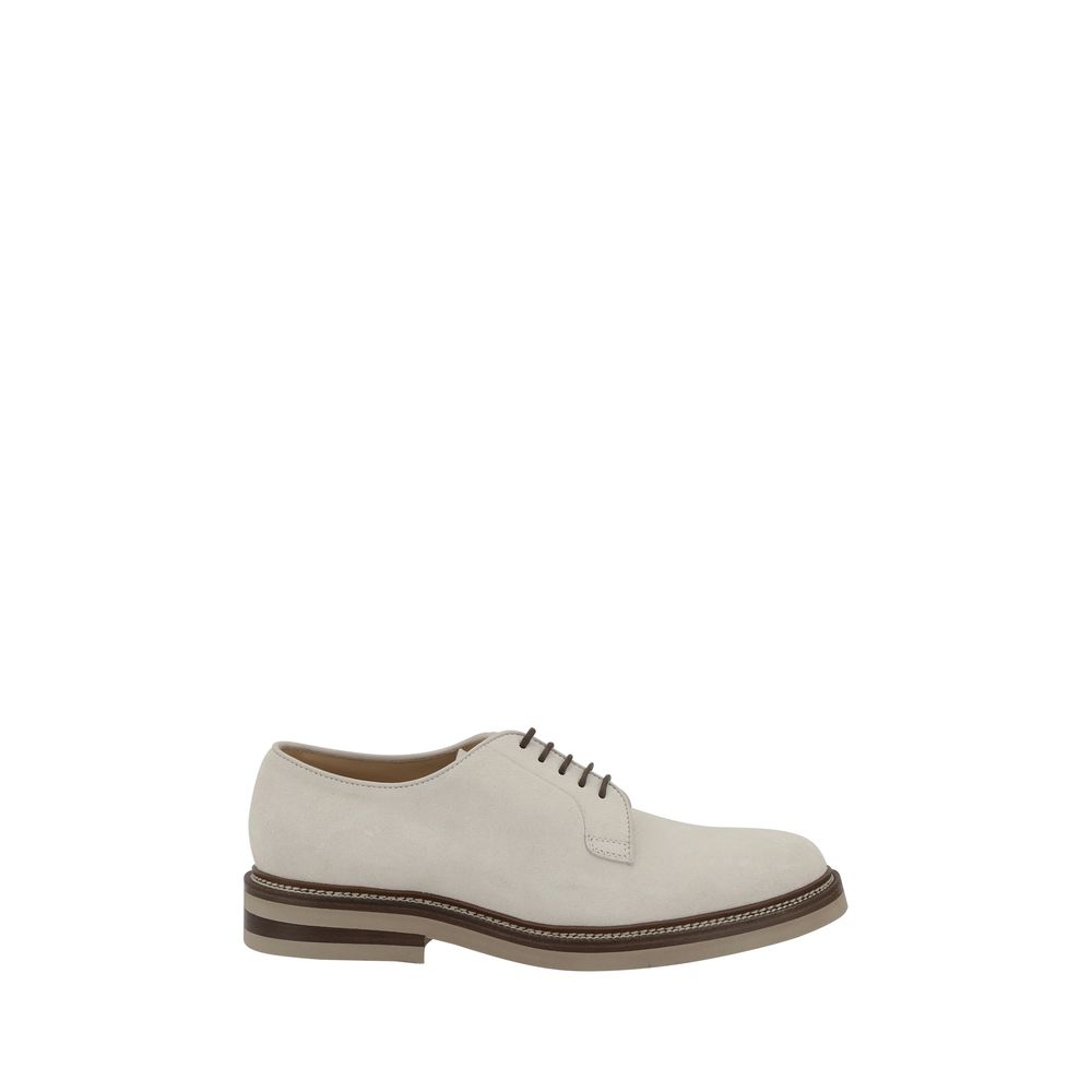 Brunello Cucinelli Wildleder-Derby-Schnürschuhe