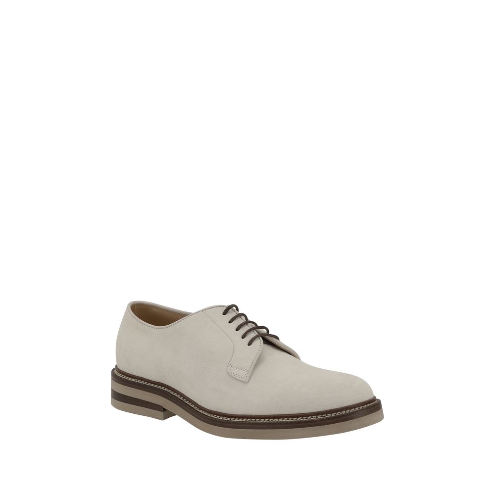 Brunello Cucinelli Wildleder-Derby-Schnürschuhe