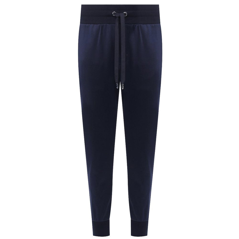 Blugi și pantaloni din mătase albastră Dolce &amp; Gabbana