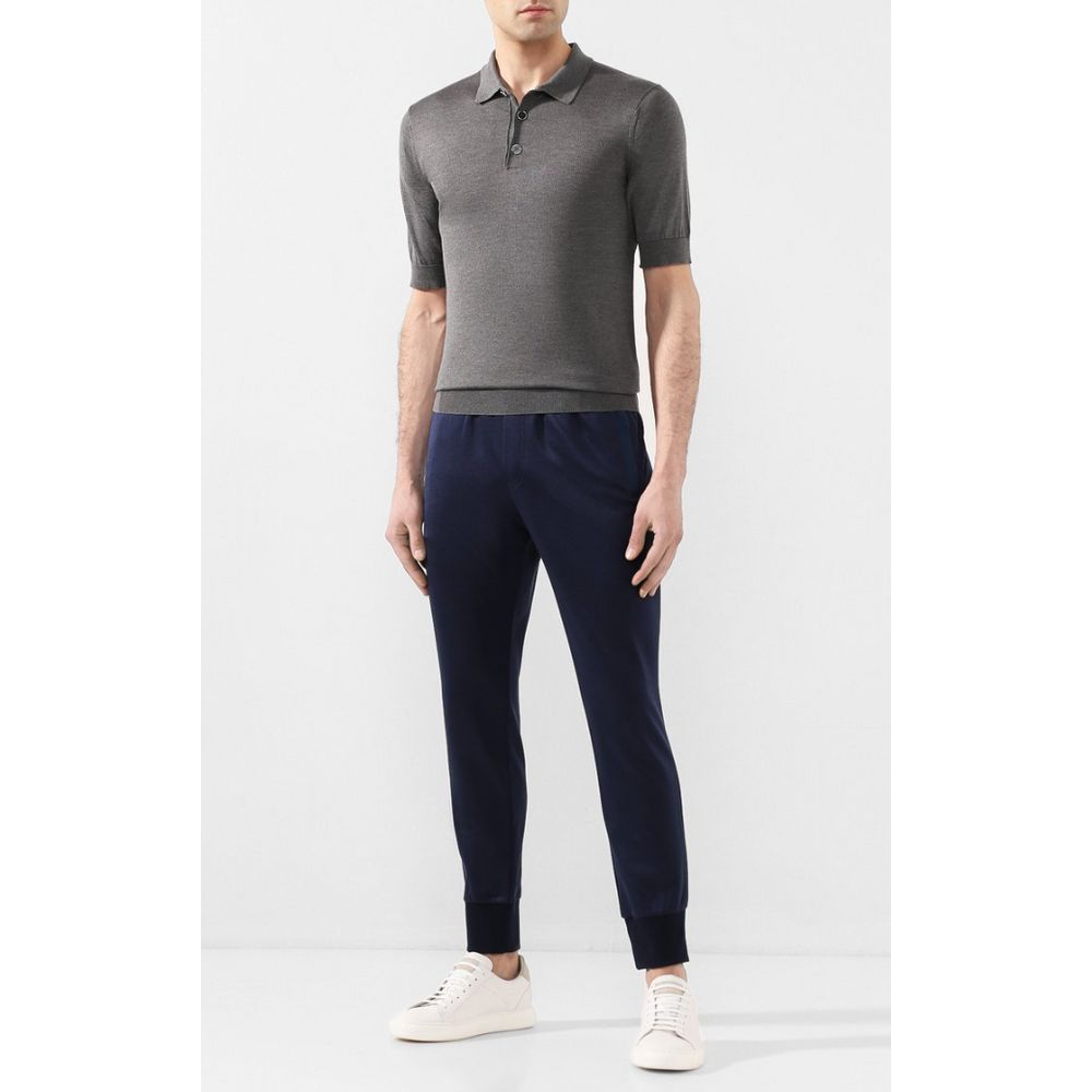 Blugi și pantaloni din mătase albastră Dolce &amp; Gabbana