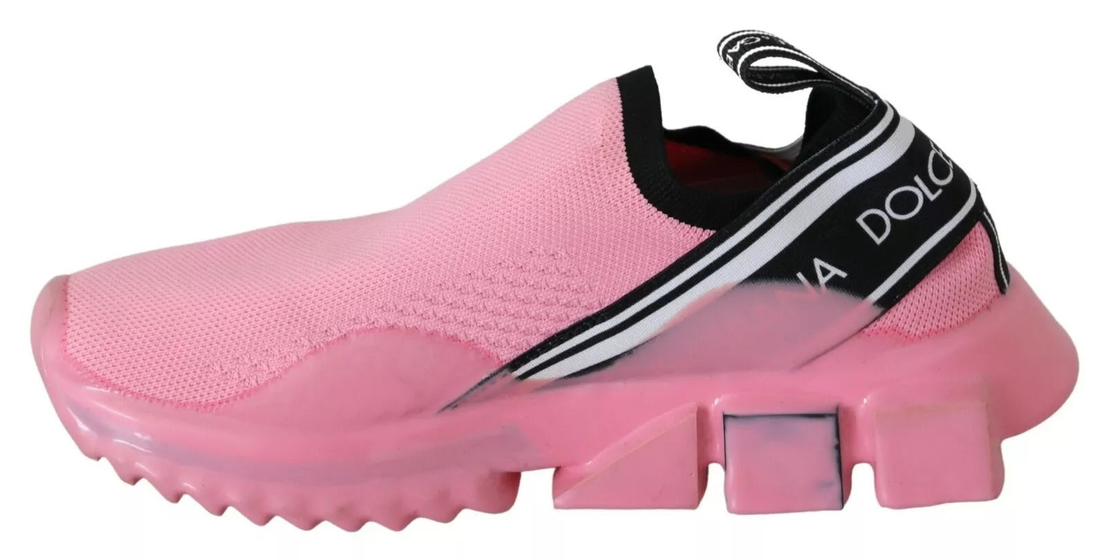 Dolce &amp; Gabbana Pink Low Top Sorrento Sneakers Slip-On Casual Schuhe