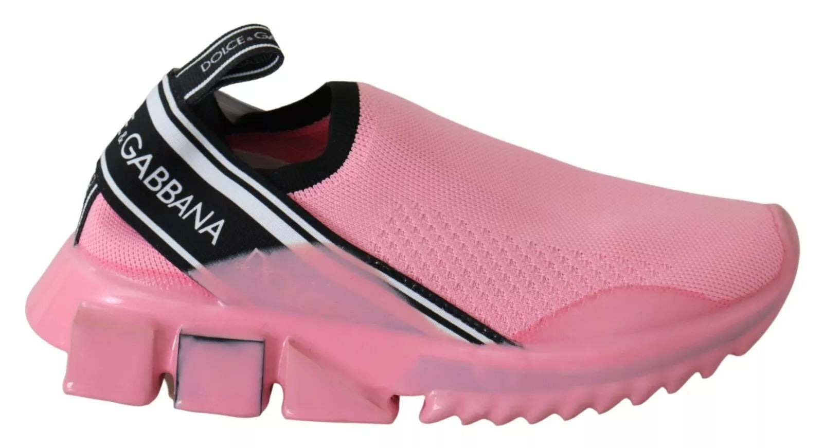 Dolce &amp; Gabbana Pink Low Top Sorrento Sneakers Slip-On Casual Schuhe