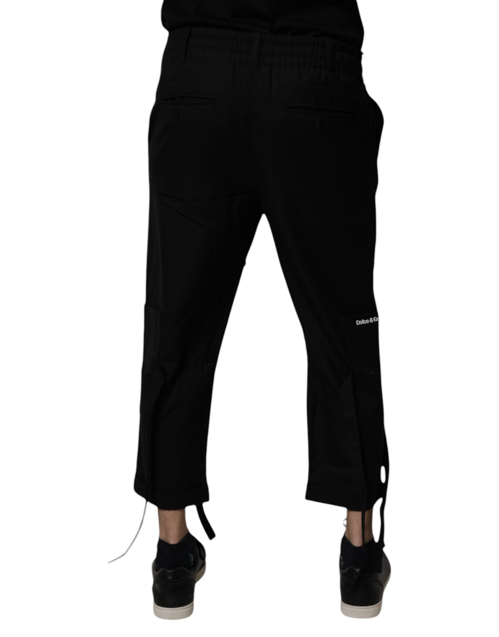 Pantaloni scurți Dolce &amp; Gabbana negri din poliester pentru bărbați