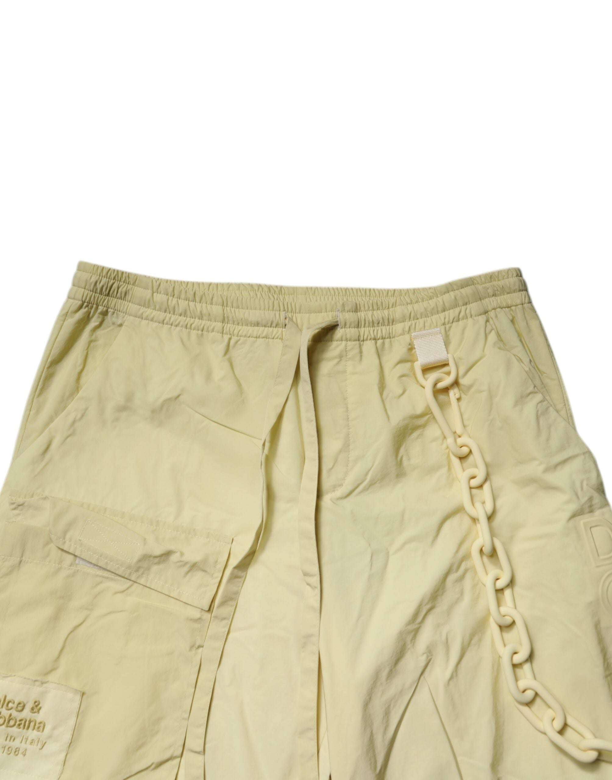 Dolce &amp; Gabbana Gelbe Cargo-Jogginghose aus Nylon für Herren