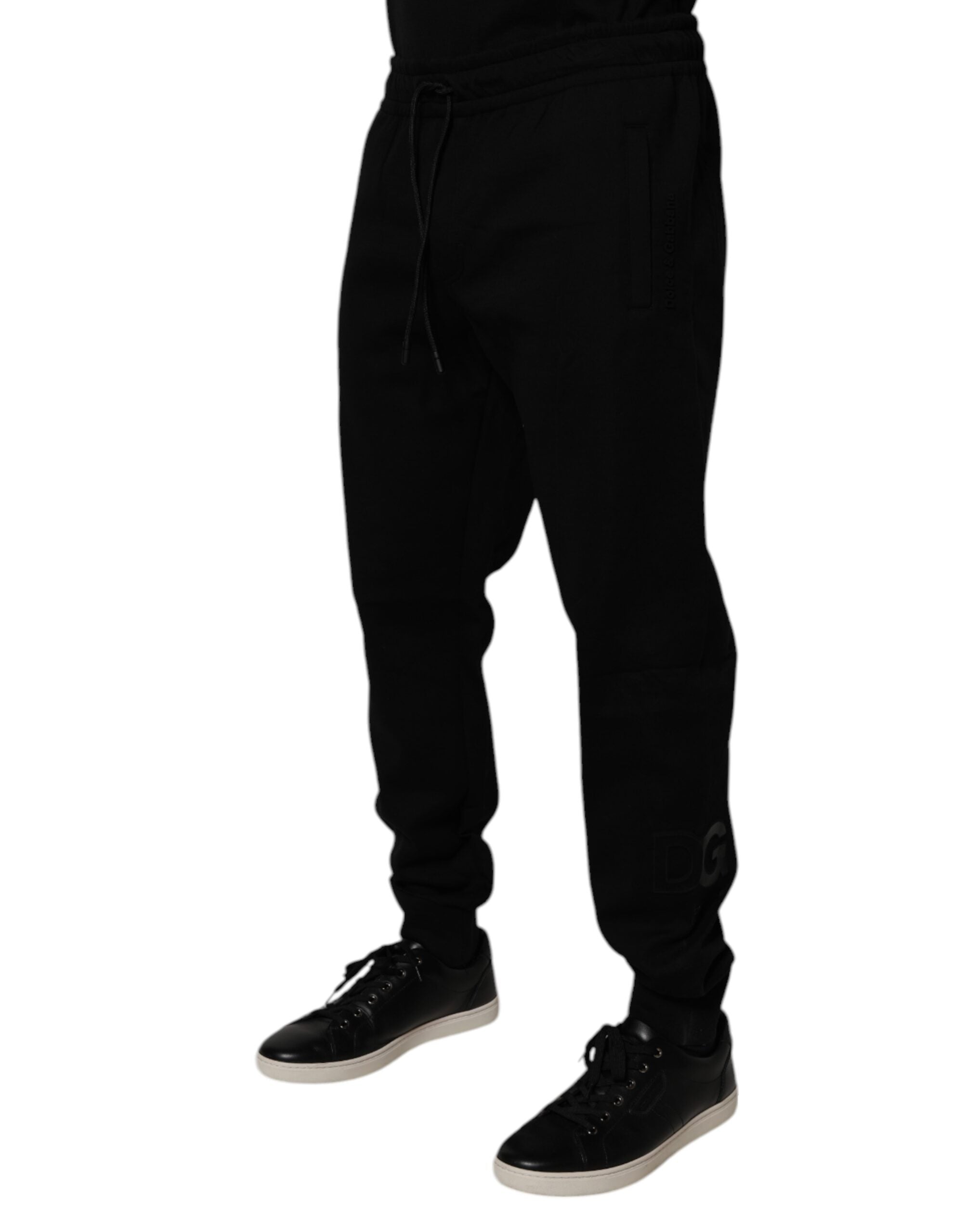 Dolce &amp; Gabbana – Schwarze Jogginghose aus Baumwollmischung