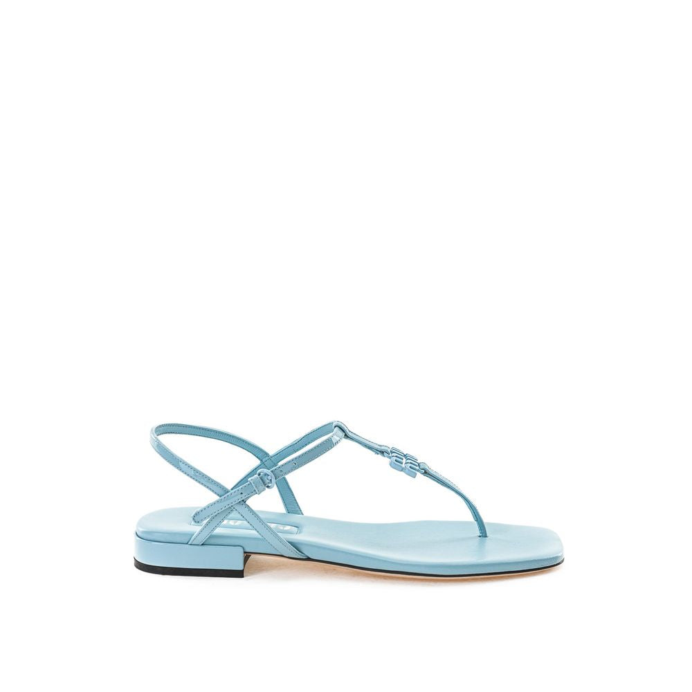 Miu Miu Blaue Lackledersandalen