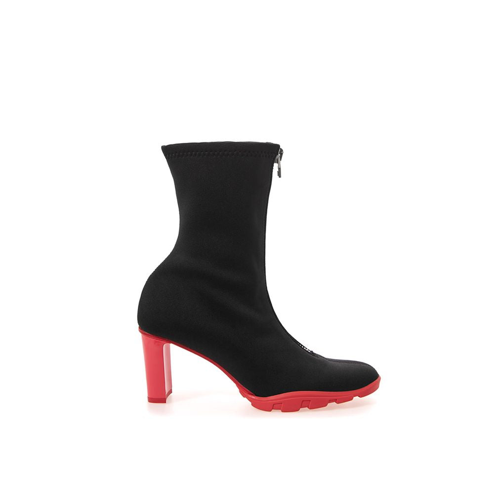 Alexander McQueen Schwarzer Neoprenstiefel