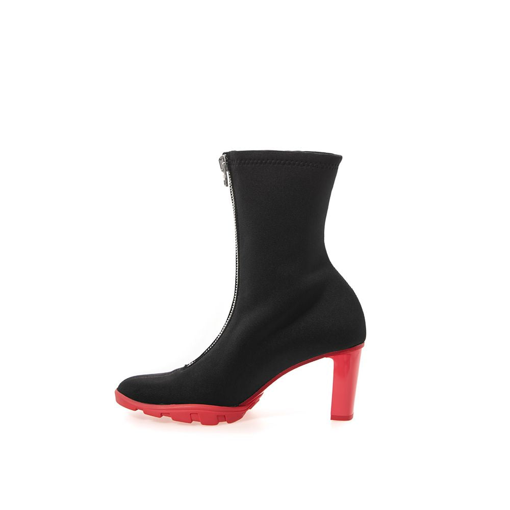 Alexander McQueen Schwarzer Neoprenstiefel