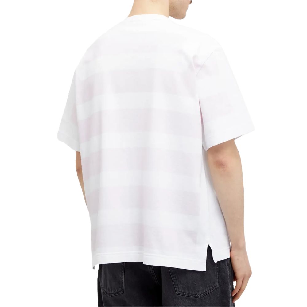 Tricou Stone Island alb din bumbac