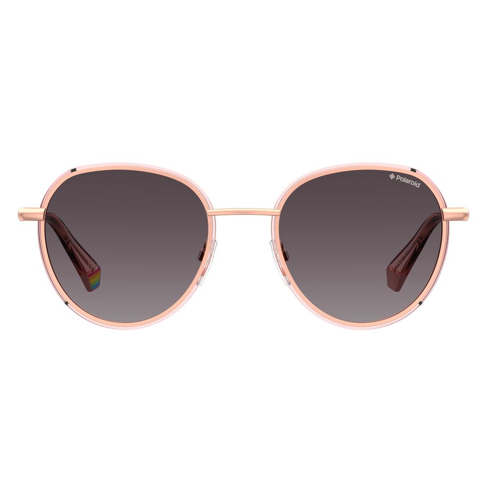 Polaroid Sonnenbrille aus Metall in Roségold