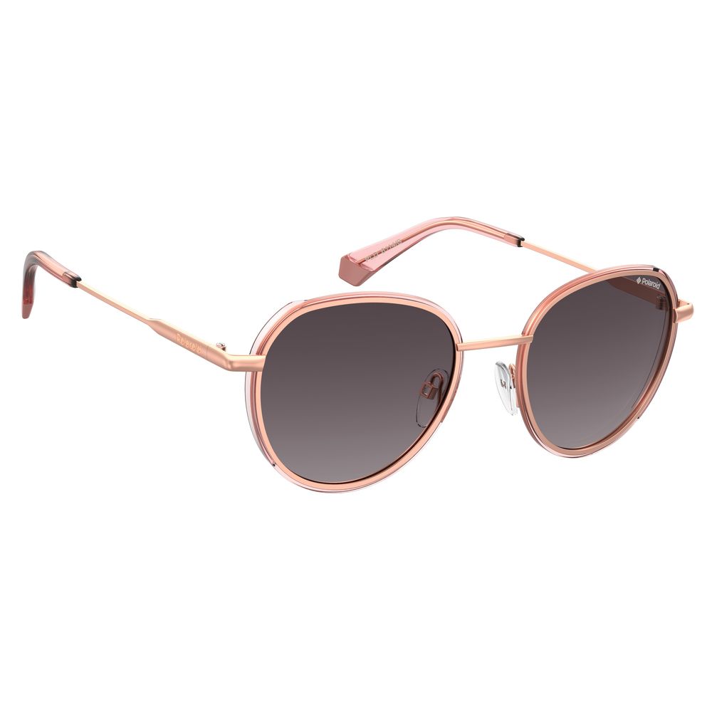 Polaroid Sonnenbrille aus Metall in Roségold