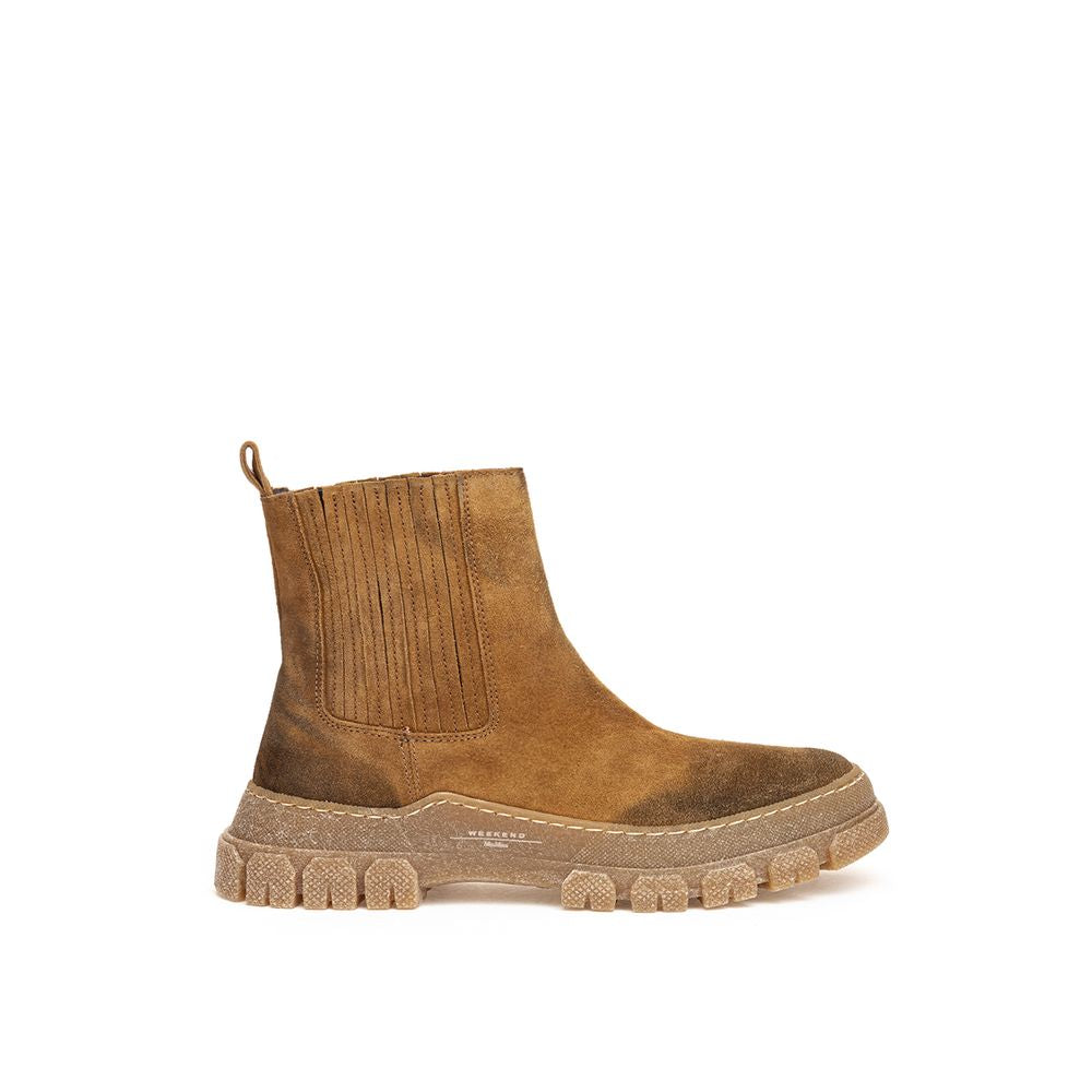 Max Mara – Braune Wildlederstiefel