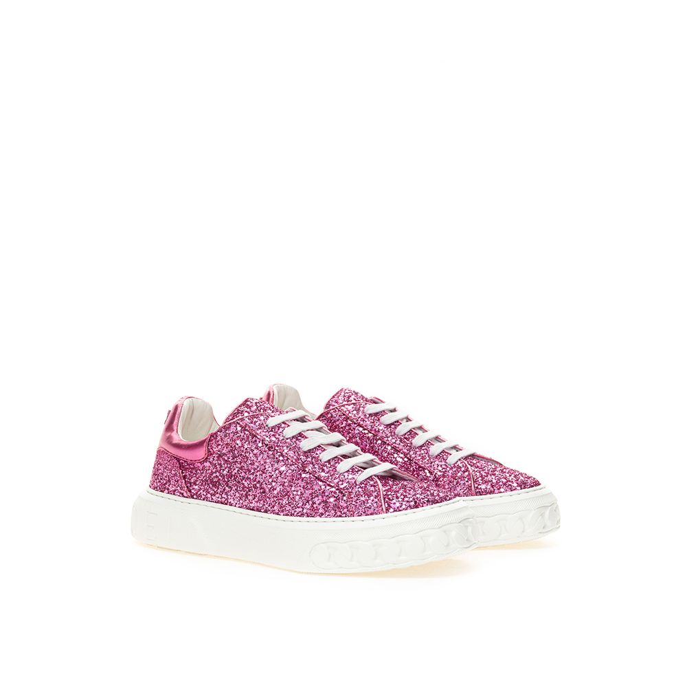 Casadei – Elegante Leder-Sneaker in Fuchsia