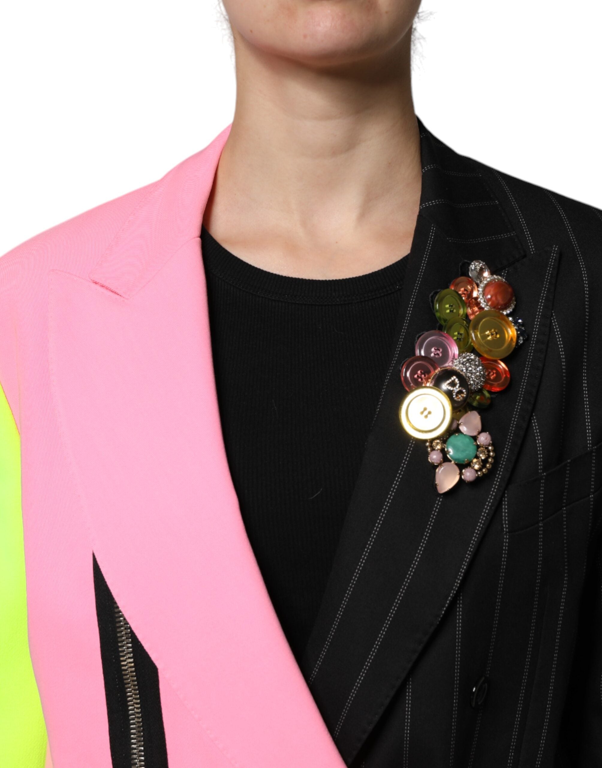 Dolce &amp; Gabbana – Mehrfarbige Manteljacke mit Patchwork-Verzierung