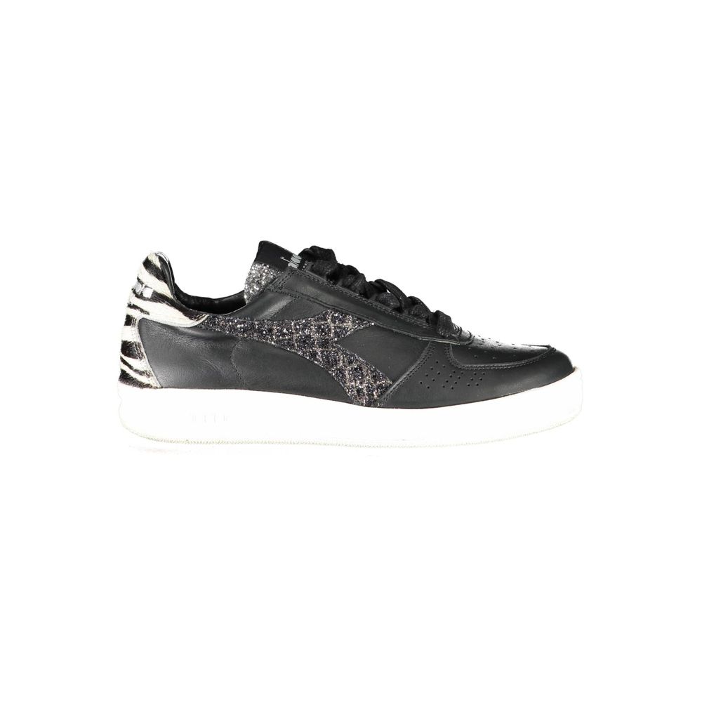Diadora Damen-Sneaker aus schwarzem Leder