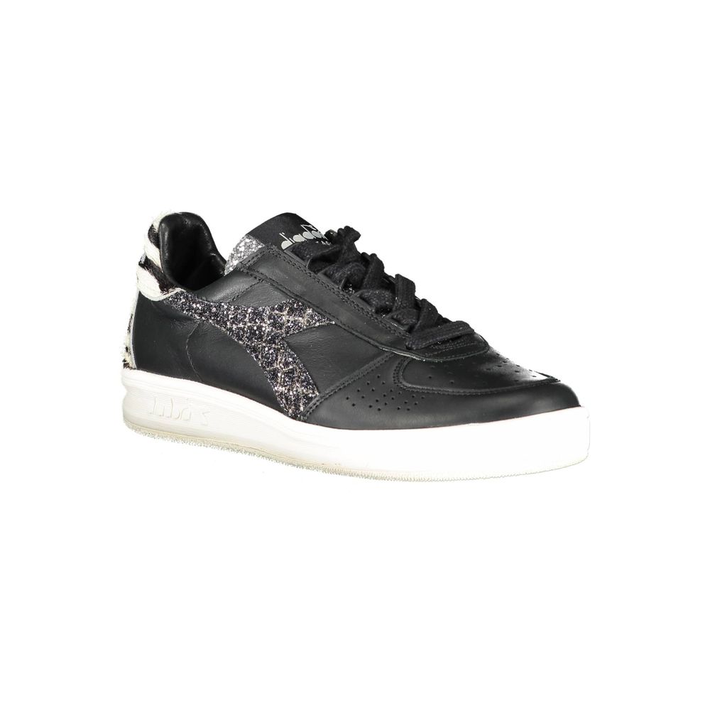 Diadora Damen-Sneaker aus schwarzem Leder