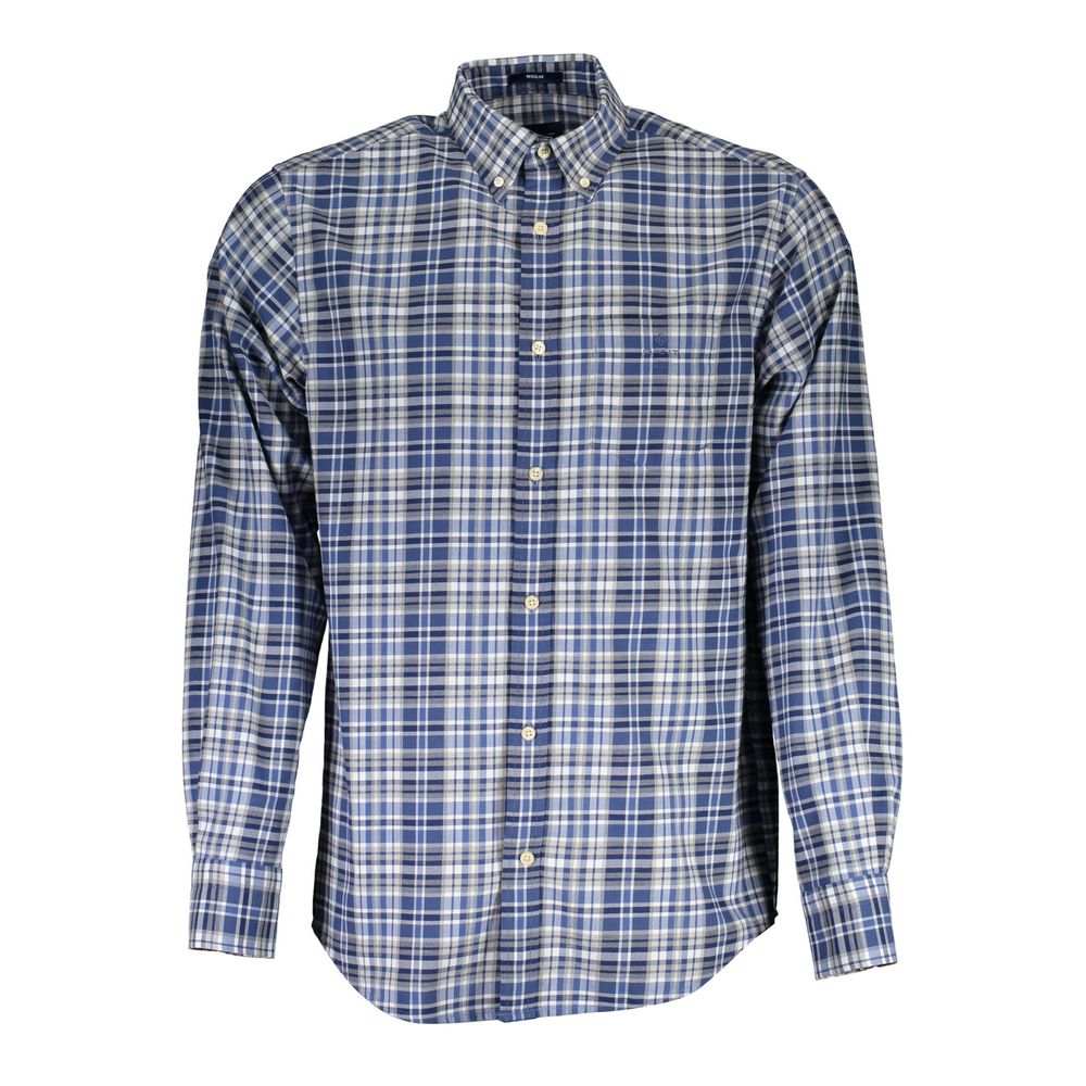 Gant Blaues Herrenhemd aus Baumwolle
