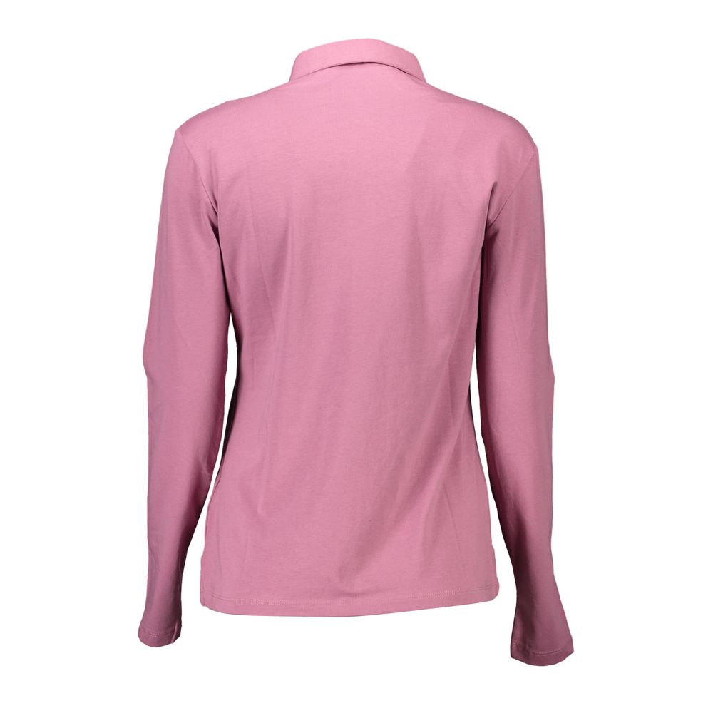 US POLO ASSN. Tricou polo roz din bumbac pentru femei