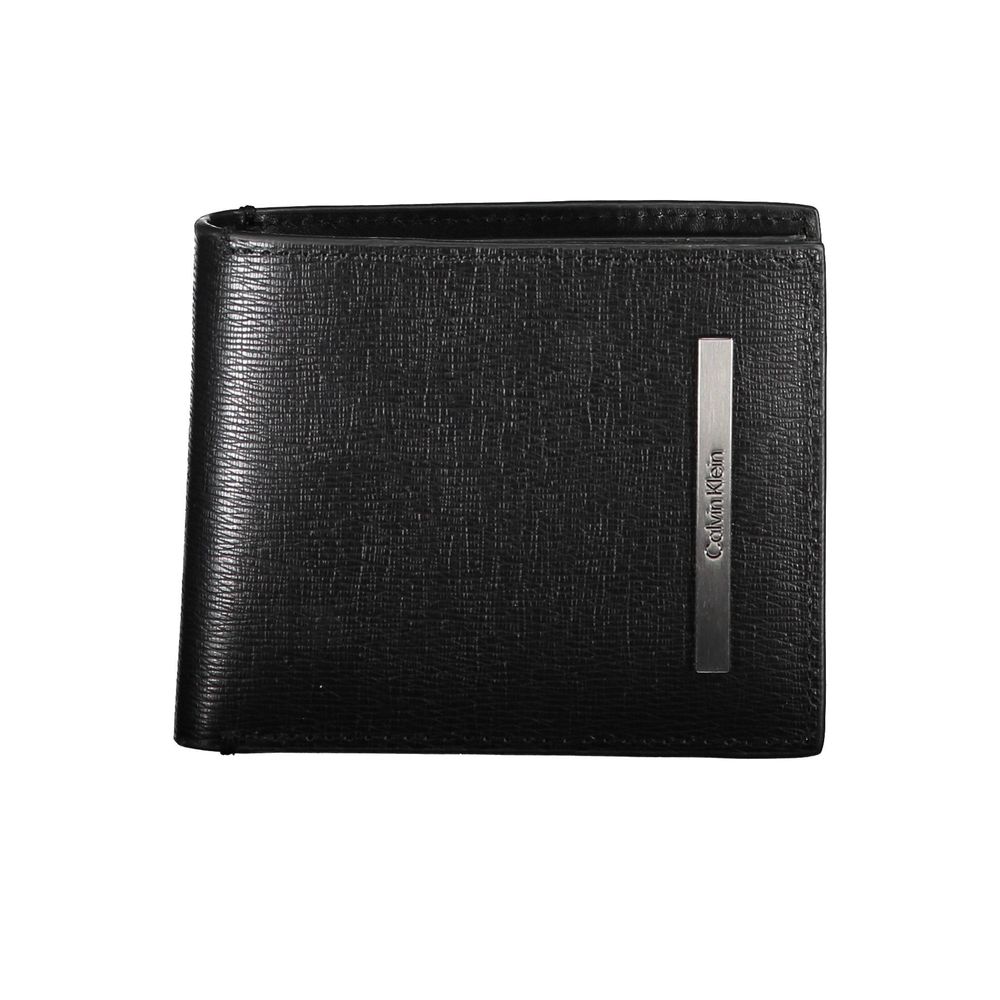 Portofel negru din piele ecologică pentru bărbați Calvin Klein