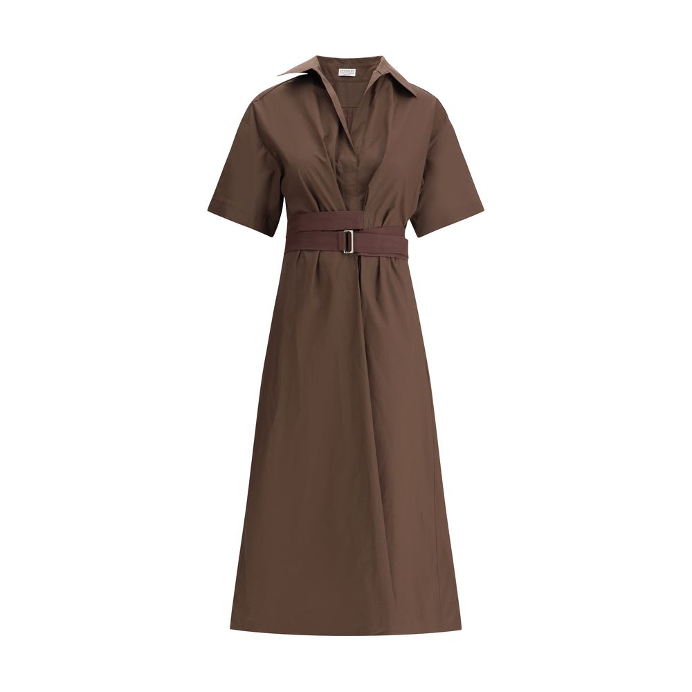 Brunello Cucinelli Rochie lunga din bumbac