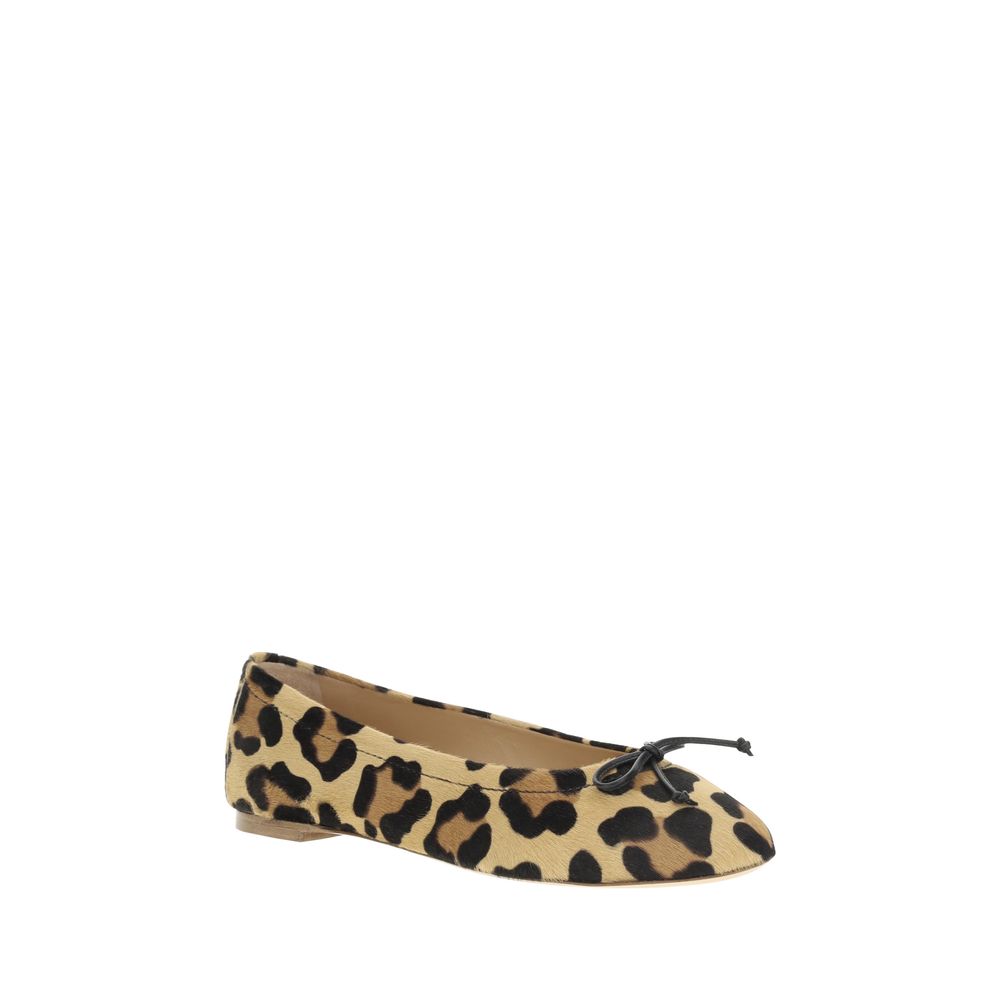 Francesco Russo Ballerinas mit Leopardenmuster